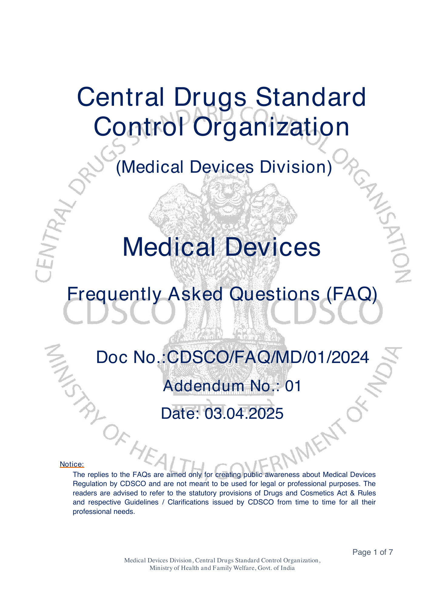 Frequently Asked Questions on Medical Devices Rules 2017 — official portal compilation — official PDF physical page 32