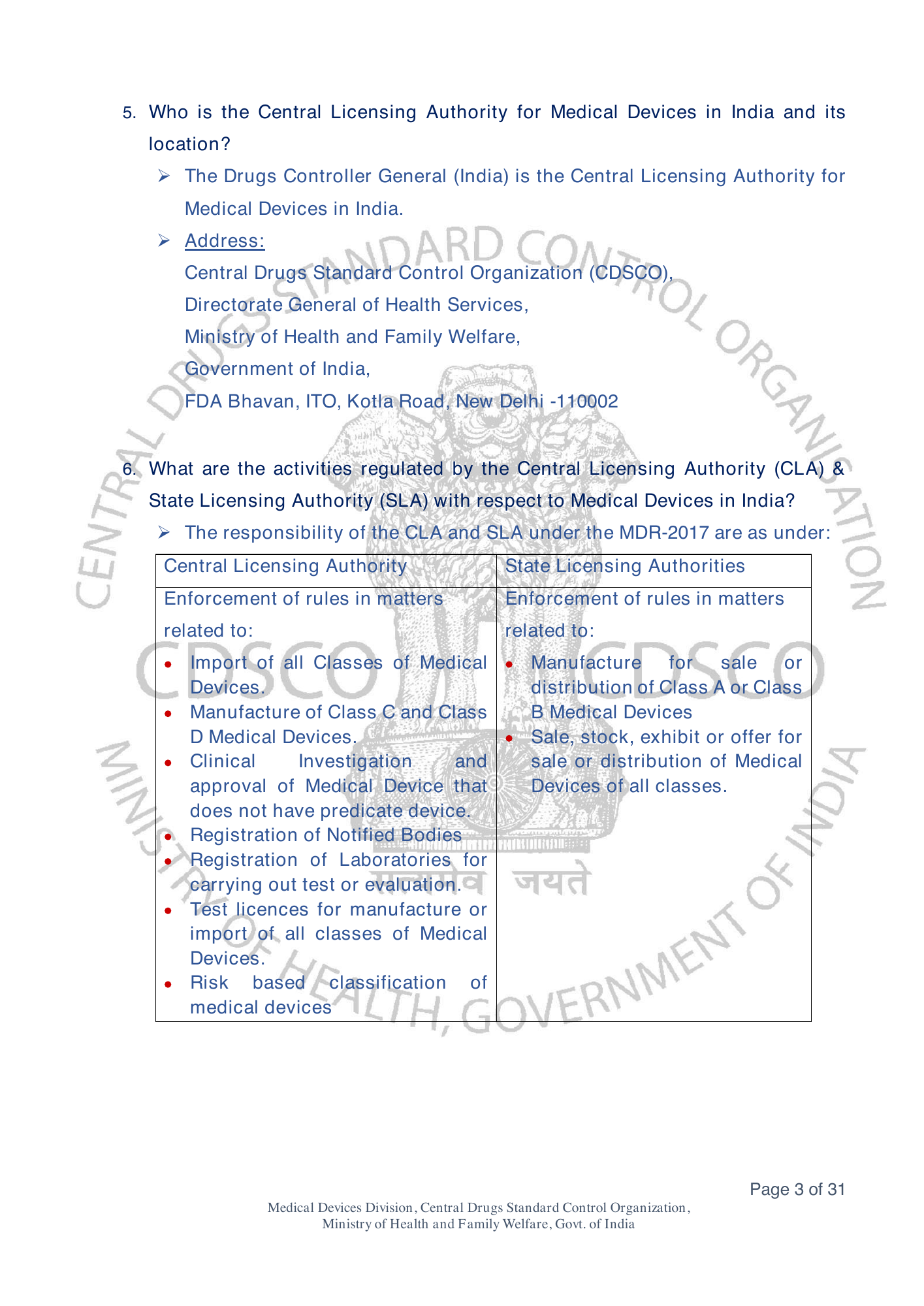 Frequently Asked Questions on Medical Devices Rules 2017 — official portal compilation — official PDF physical page 3