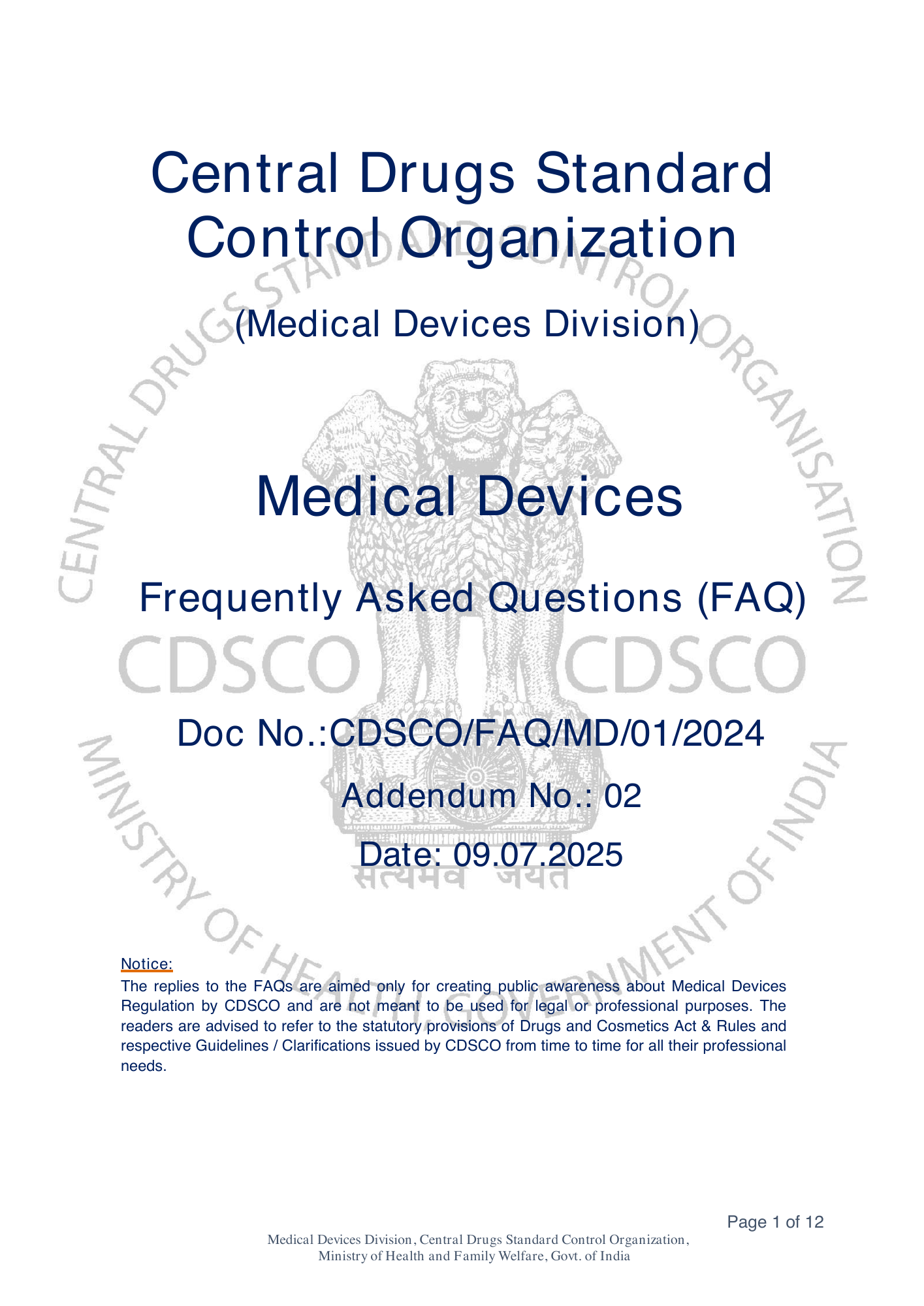 Frequently Asked Questions on Medical Devices Rules 2017 — official portal compilation — official PDF physical page 39