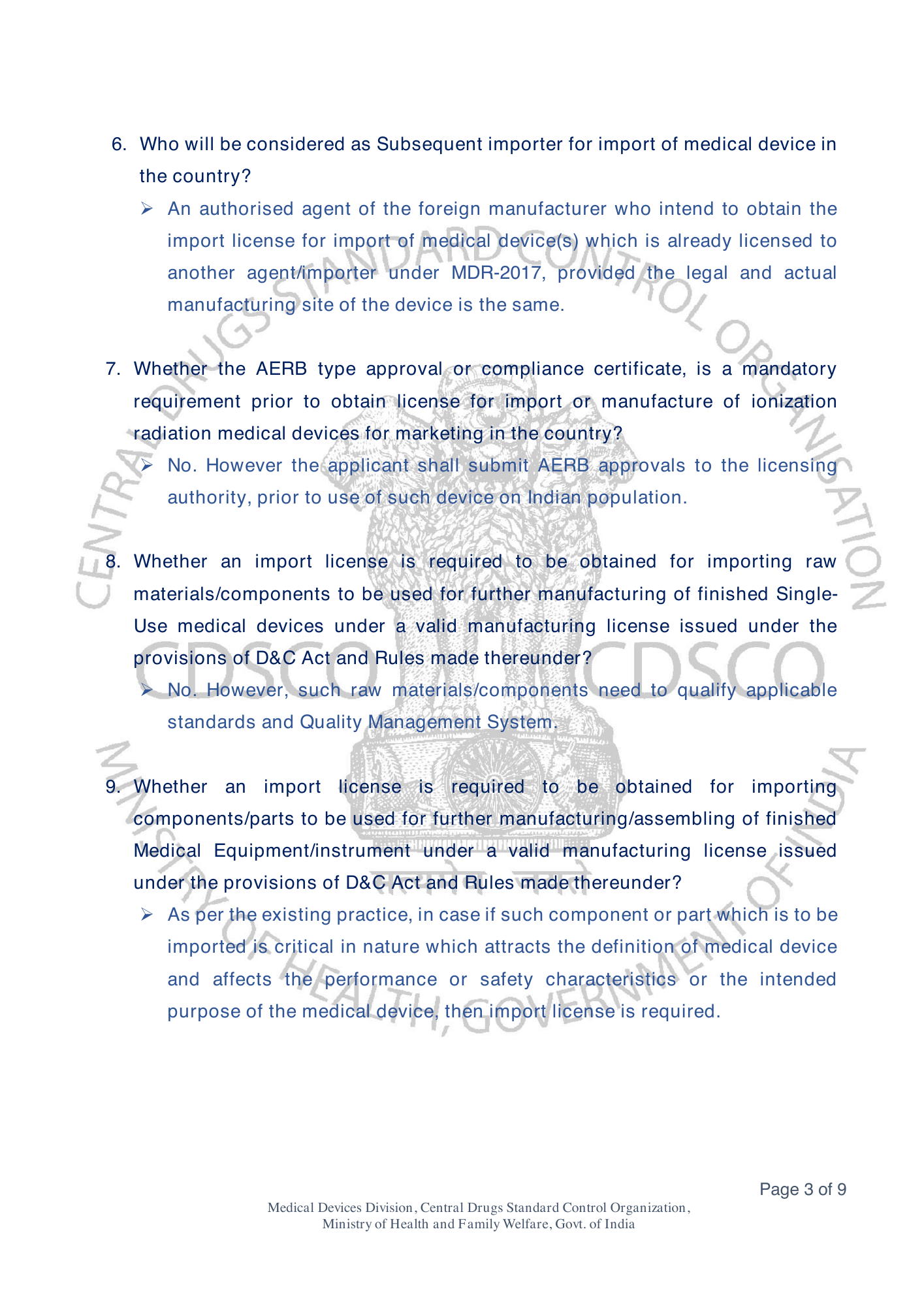 Frequently Asked Questions on Medical Devices Rules 2017 — official portal compilation — official PDF physical page 53