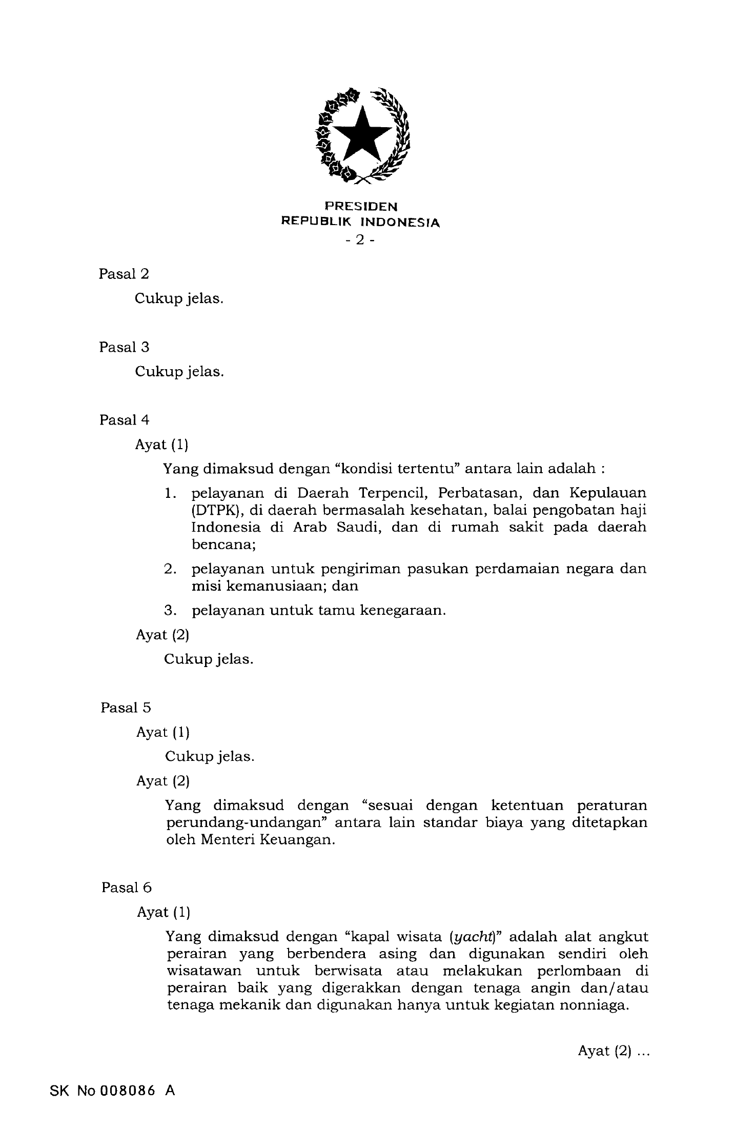 PP No. 64 Tahun 2019 — original complete physical PDF page 10; original image governs.