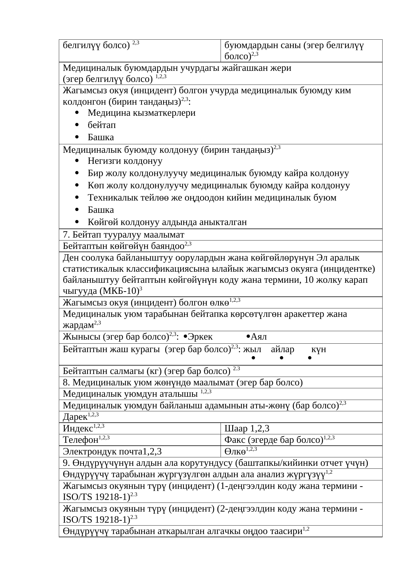 Rendered from the linked Office original — page 3; retained table layout and symbols. This is a render, not an official PDF page.