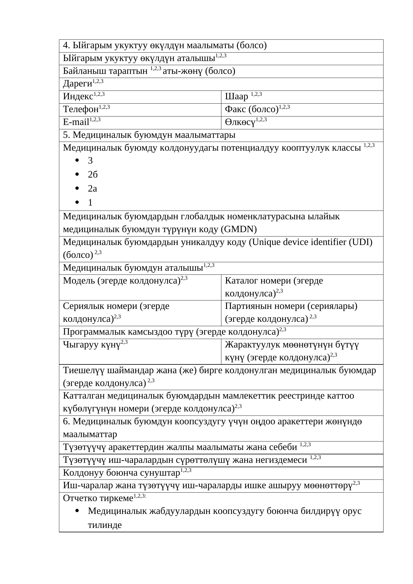 Rendered from the linked Office original — page 2; retained table layout and symbols. This is a render, not an official PDF page.