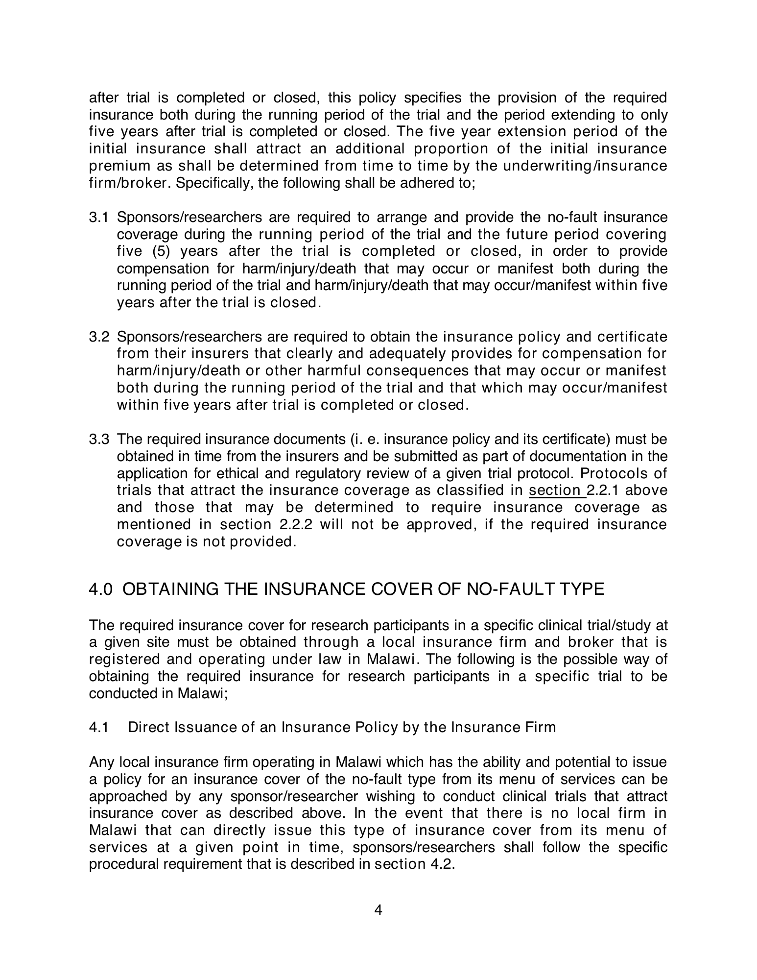 malawi-clinical-trial-insurance-policy-2012 — official PDF page 8; original table columns, symbols and diagram connections