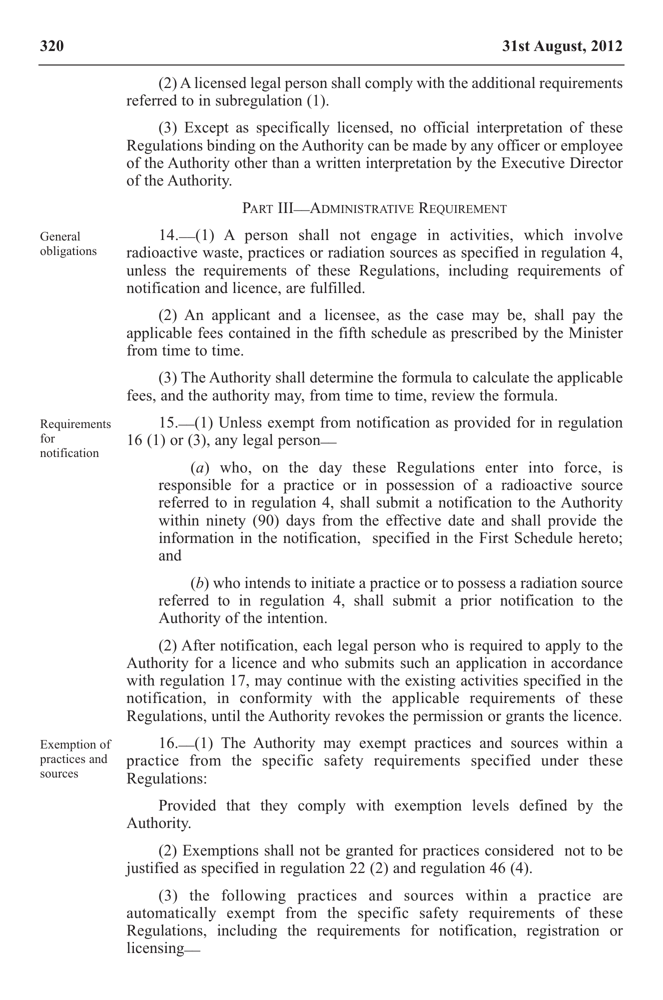 Government Notice 22 of 2012 — official PDF page 10; original table columns, symbols and diagram connections
