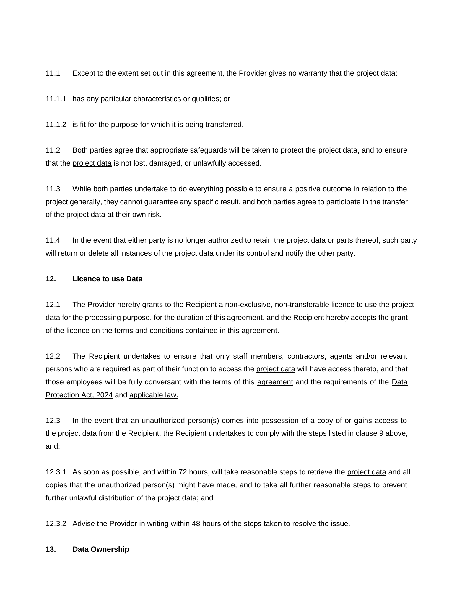 Rendered from the linked Office original — page 11; retained table layout and symbols. This is a render, not an official PDF page.
