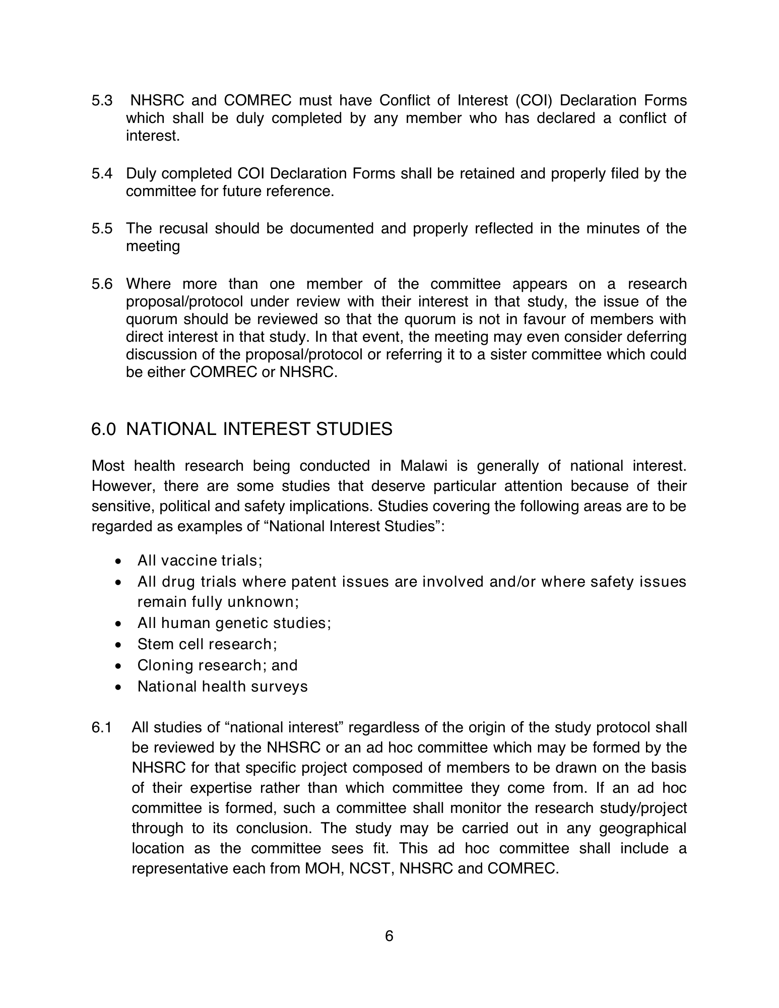 malawi-health-research-coordination-policy-2012 — official PDF page 10; original table columns, symbols and diagram connections