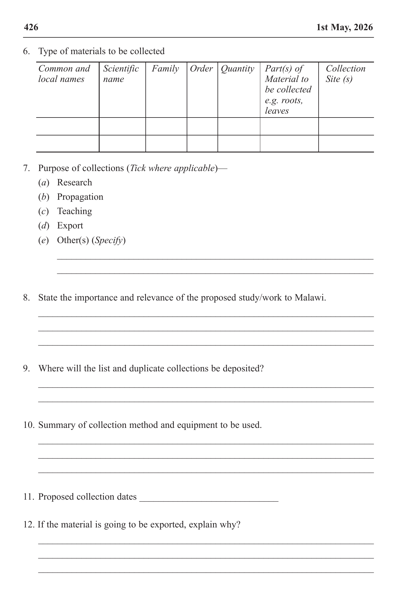 Government Notice 37 of 2026 — official PDF page 6; original table columns, symbols and diagram connections
