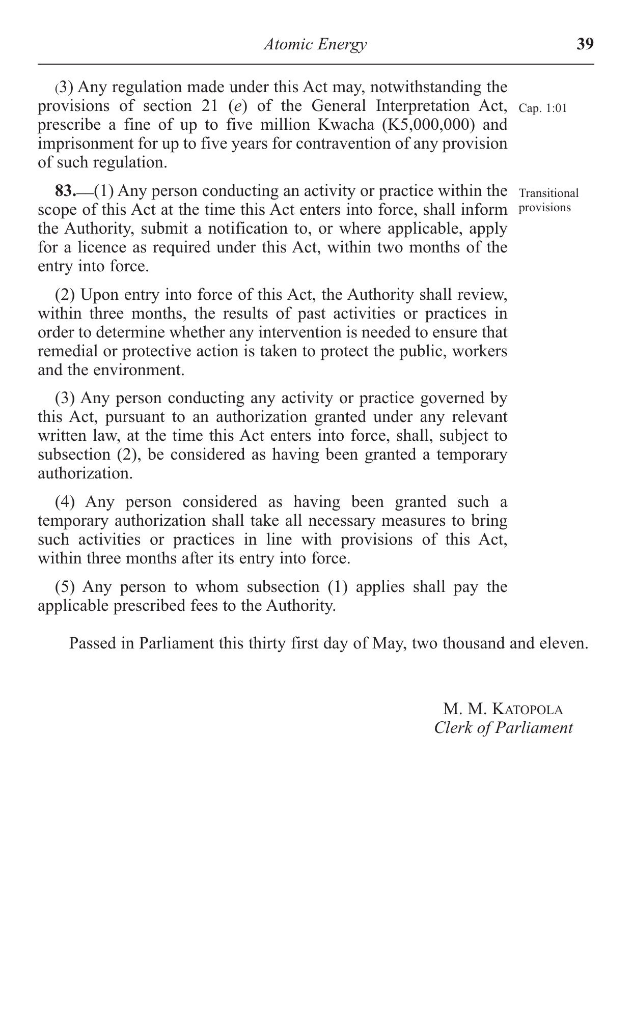 Act 16 of 2011 — official PDF page 41; original table columns, symbols and diagram connections