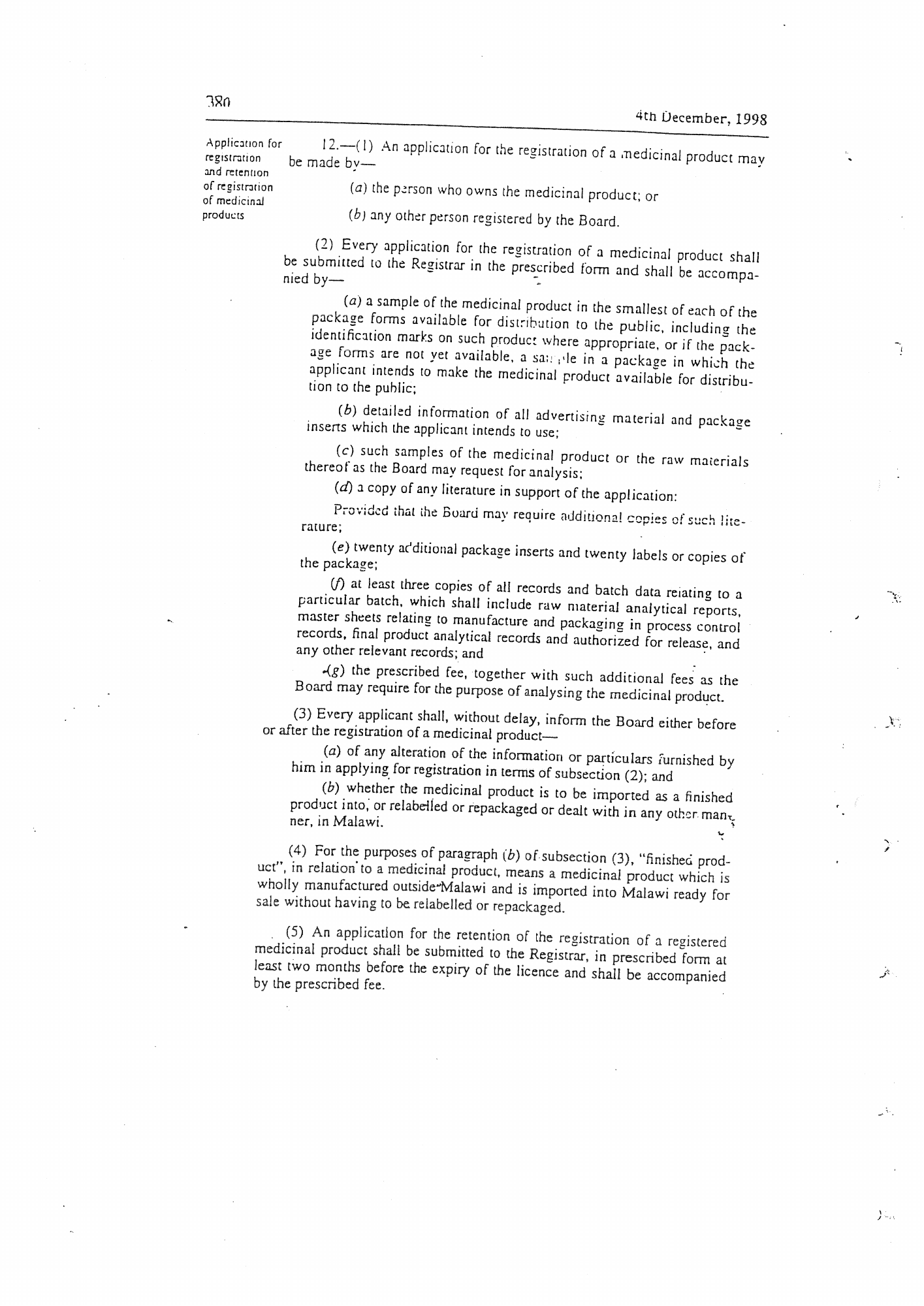 Government Notice 88 of 1998 — official PDF page 6; original table columns, symbols and diagram connections