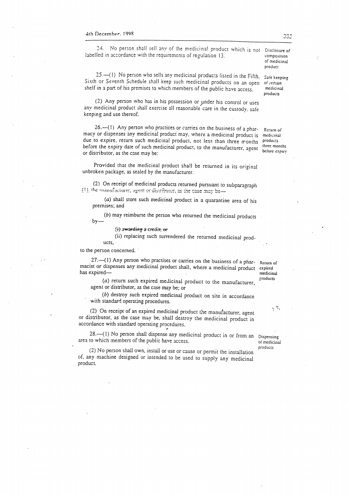 Government Notice 88 of 1998 — official PDF page 11; original table columns, symbols and diagram connections