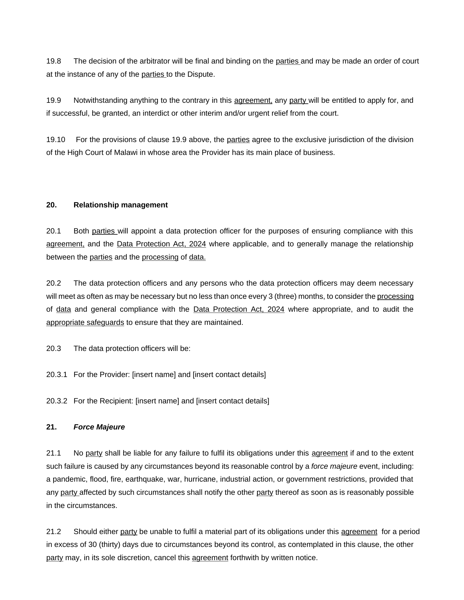 Rendered from the linked Office original — page 16; retained table layout and symbols. This is a render, not an official PDF page.