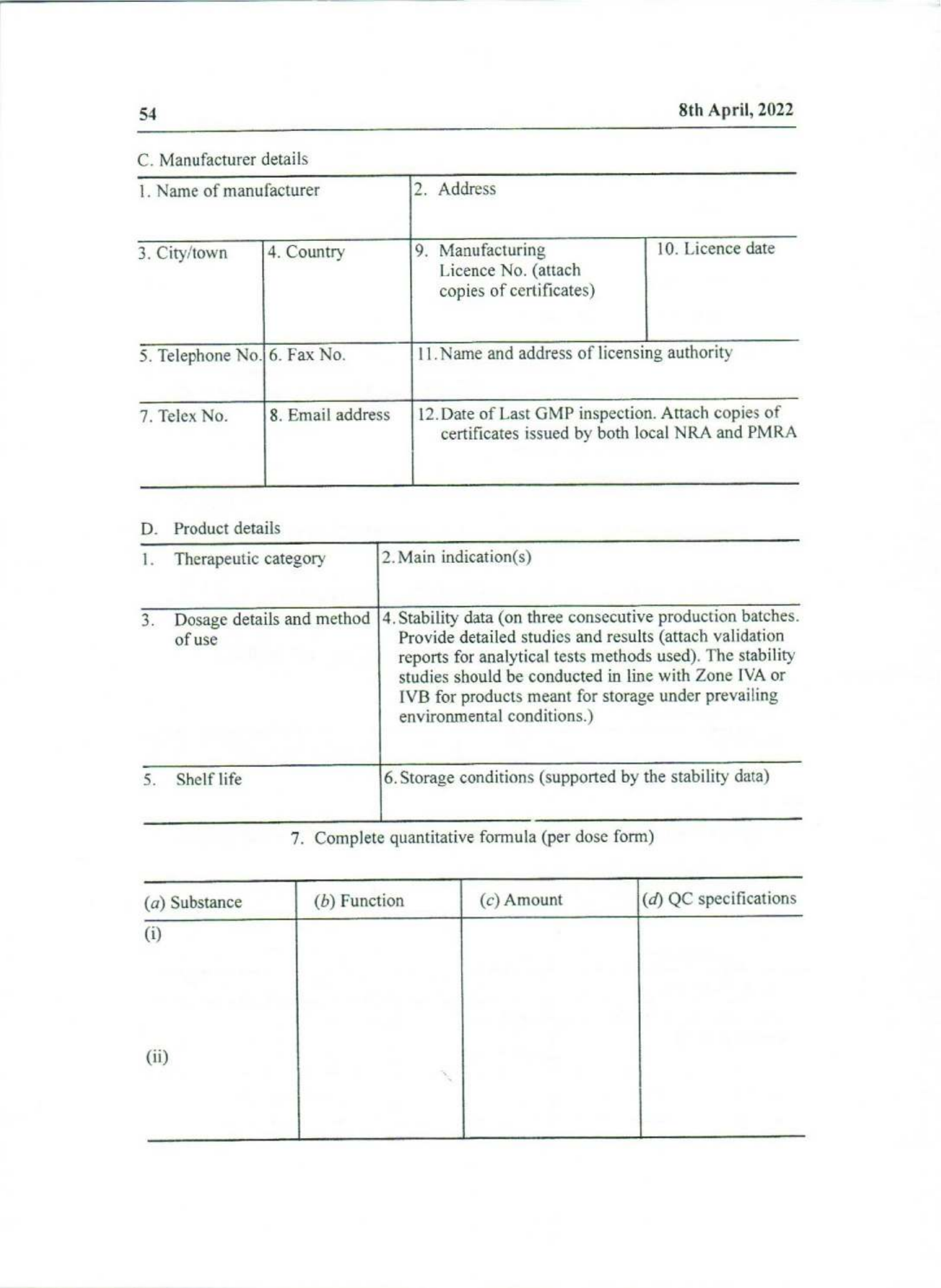 Government Notice 9 of 2022 — official PDF page 38; original table columns, symbols and diagram connections