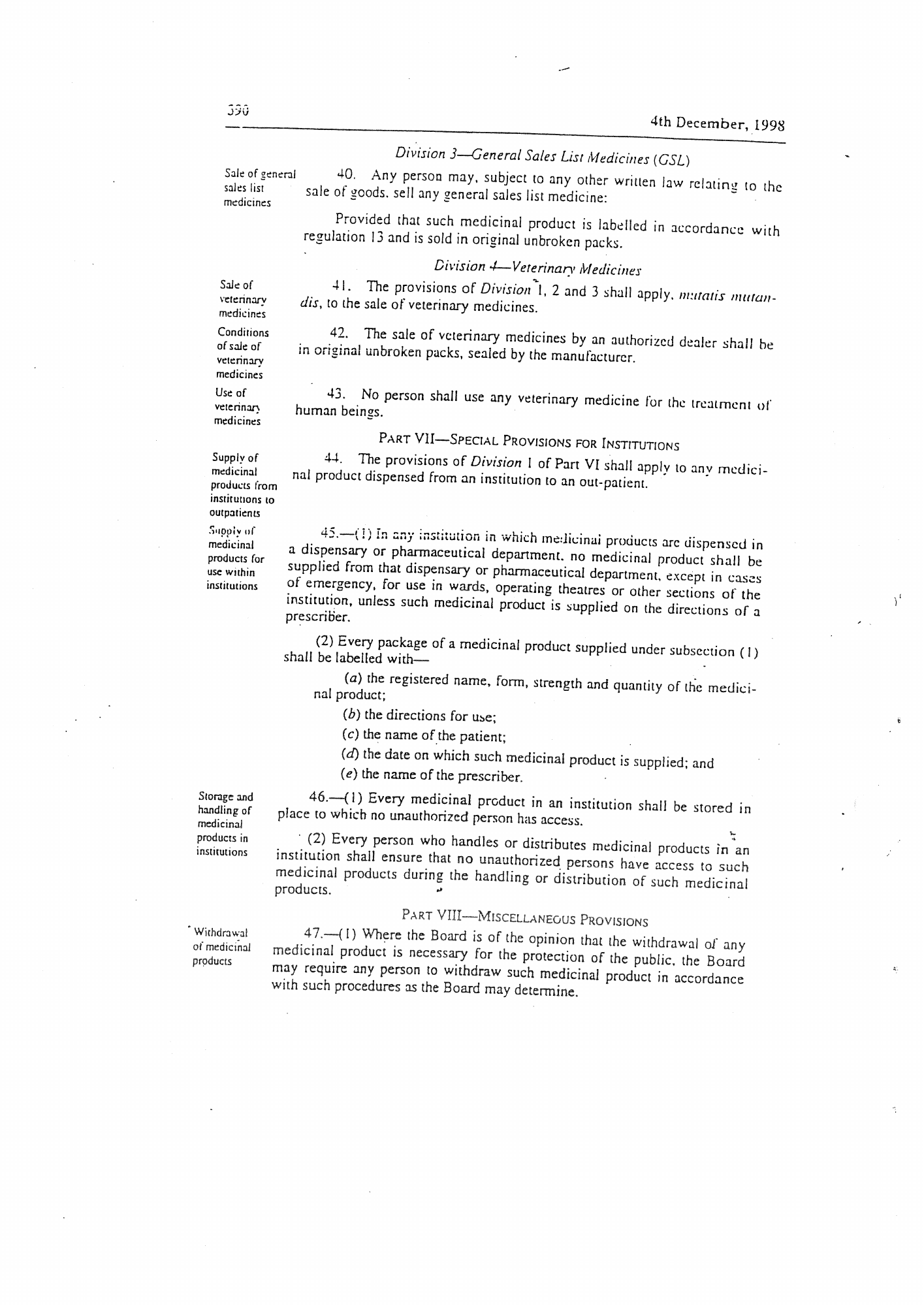 Government Notice 88 of 1998 — official PDF page 16; original table columns, symbols and diagram connections