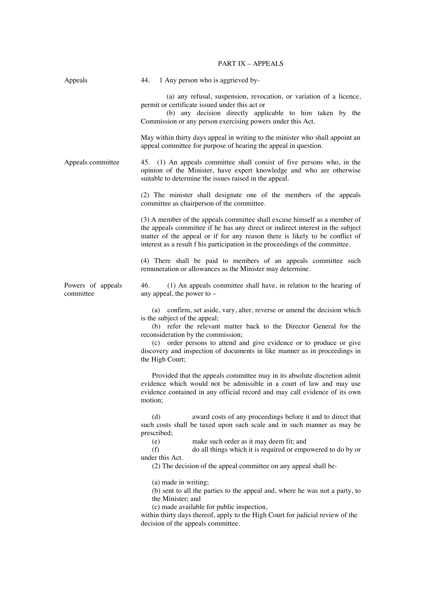Act 16 of 2003 — official PDF page 13; original table columns, symbols and diagram connections