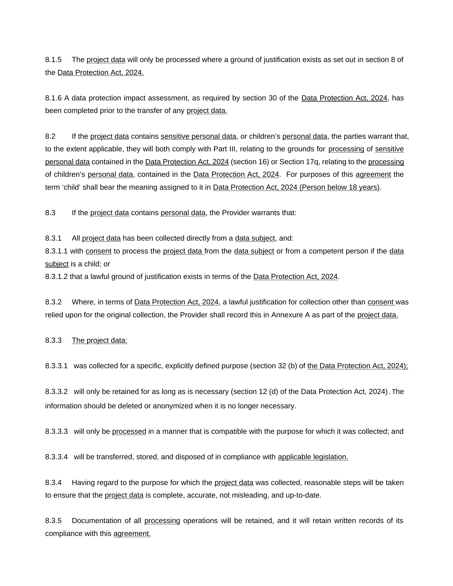 Rendered from the linked Office original — page 8; retained table layout and symbols. This is a render, not an official PDF page.