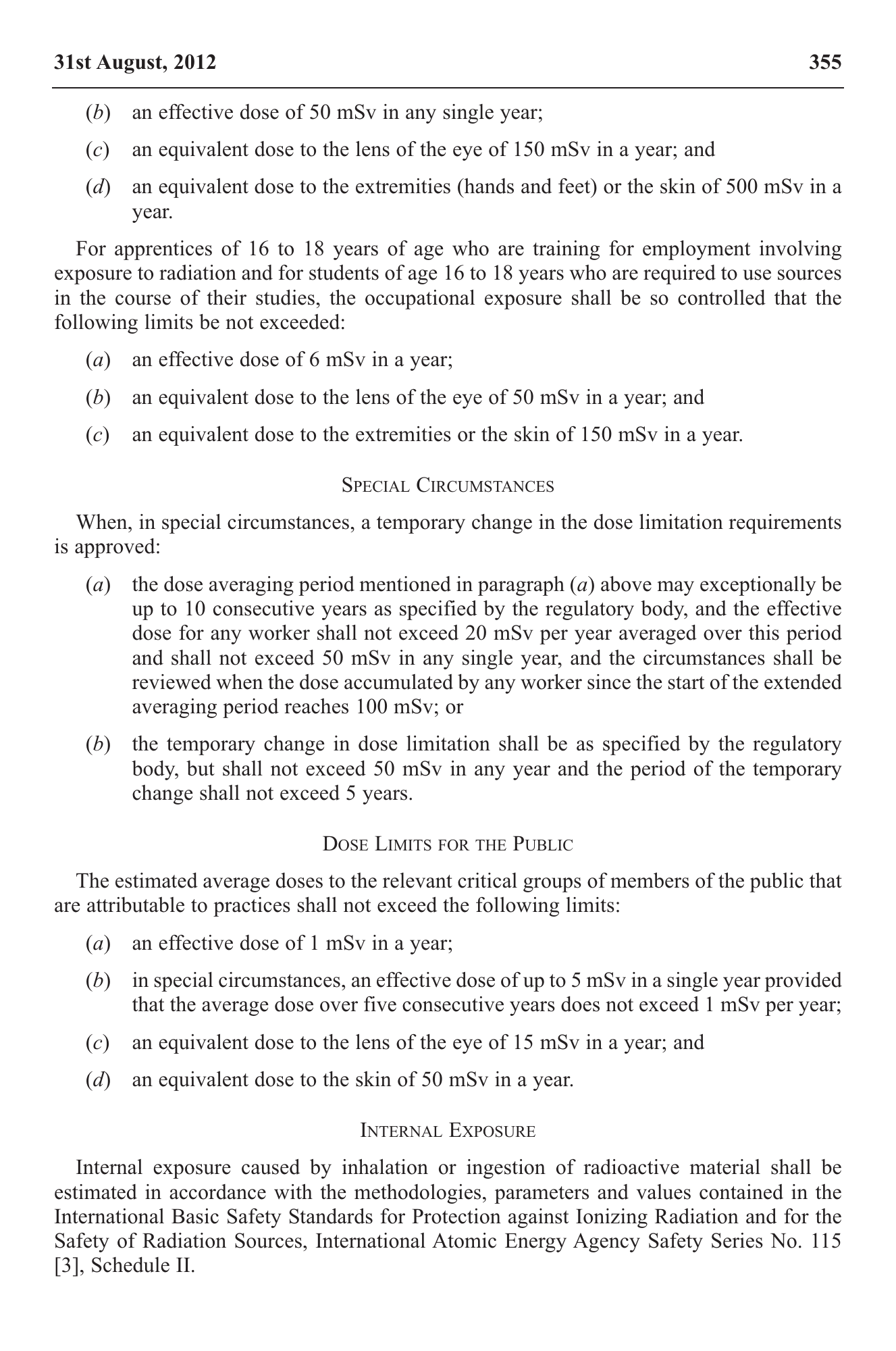 Government Notice 22 of 2012 — official PDF page 45; original table columns, symbols and diagram connections