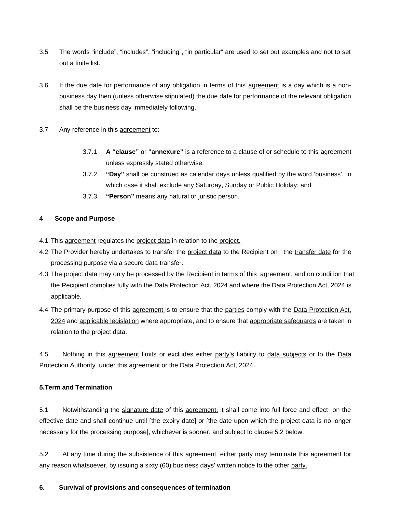 Rendered from the linked Office original — page 6; retained table layout and symbols. This is a render, not an official PDF page.