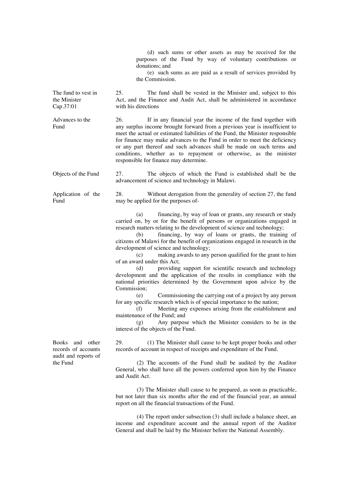 Act 16 of 2003 — official PDF page 10; original table columns, symbols and diagram connections
