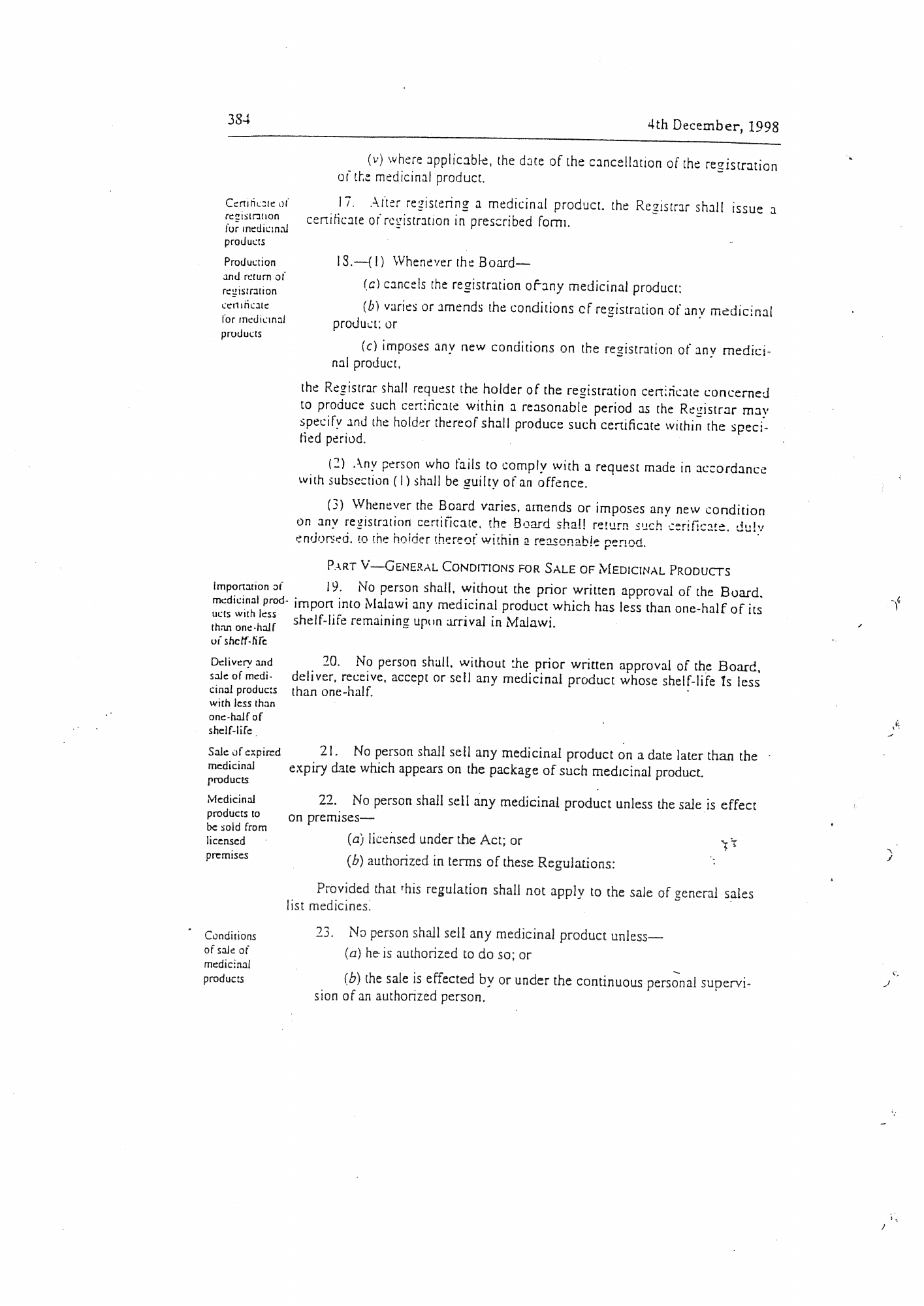 Government Notice 88 of 1998 — official PDF page 10; original table columns, symbols and diagram connections