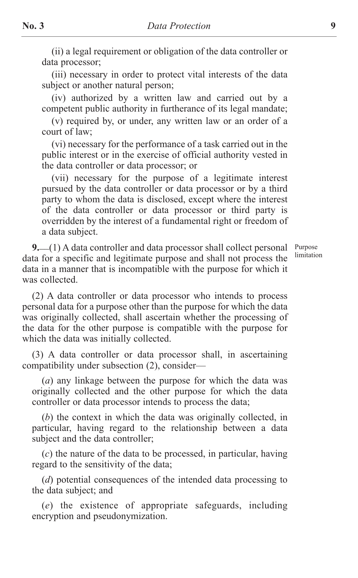 Act No. 3 of 2024 — official PDF page 9; original table columns, symbols and diagram connections