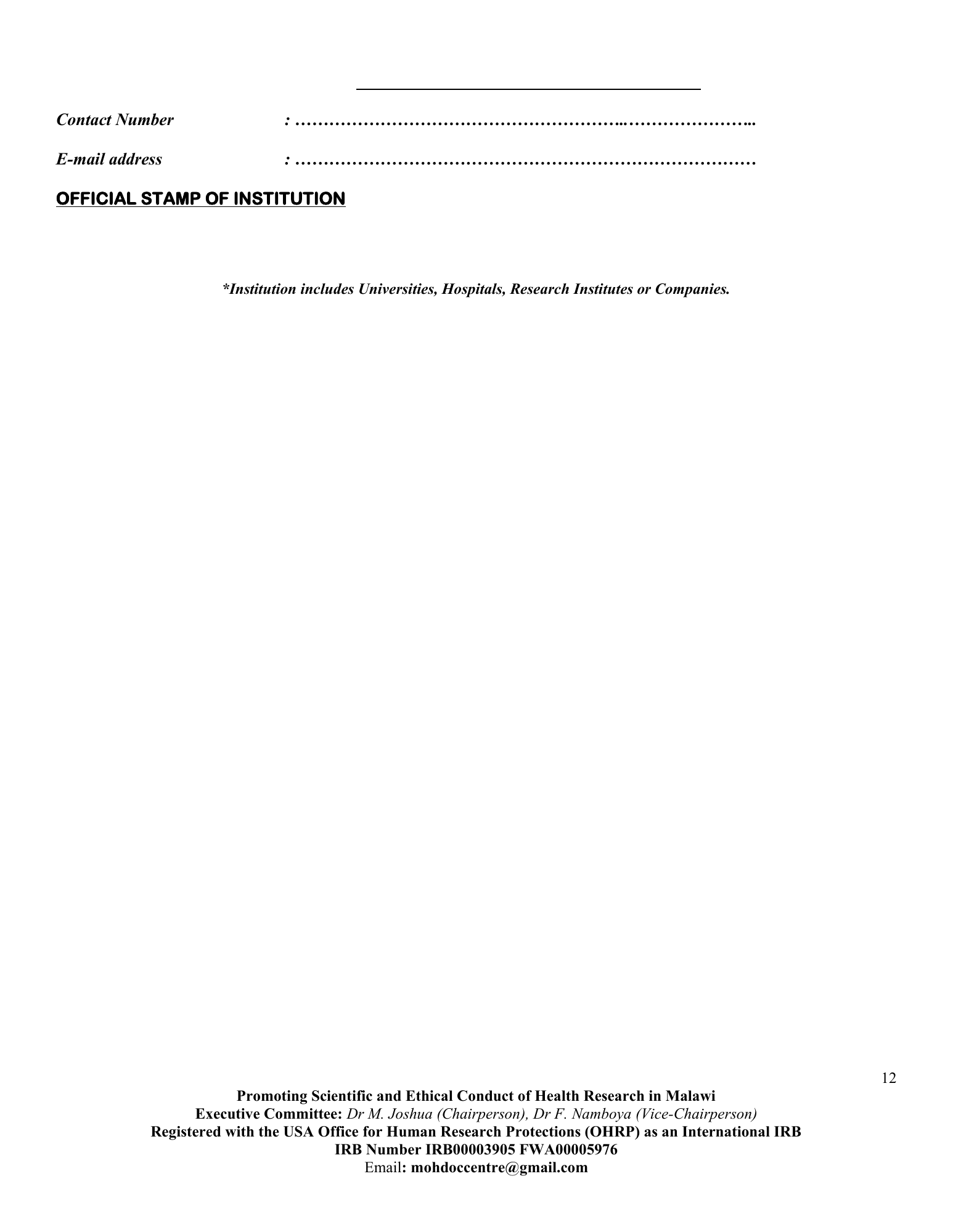Form 101 — official PDF page 12; original table columns, symbols and diagram connections