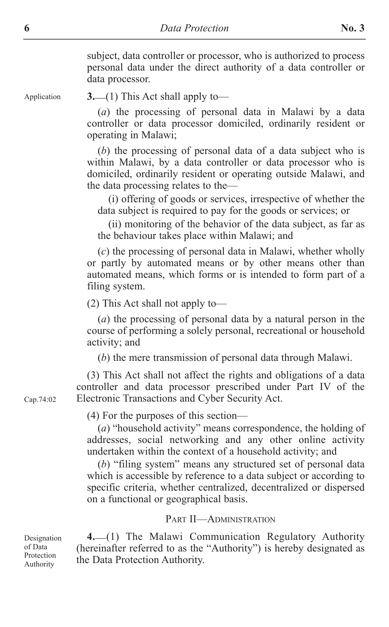 Act No. 3 of 2024 — official PDF page 6; original table columns, symbols and diagram connections