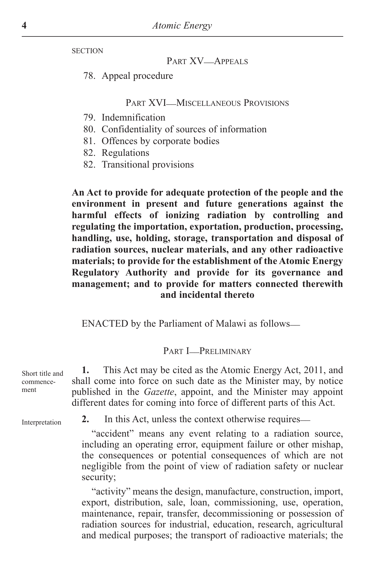 Act 16 of 2011 — official PDF page 6; original table columns, symbols and diagram connections