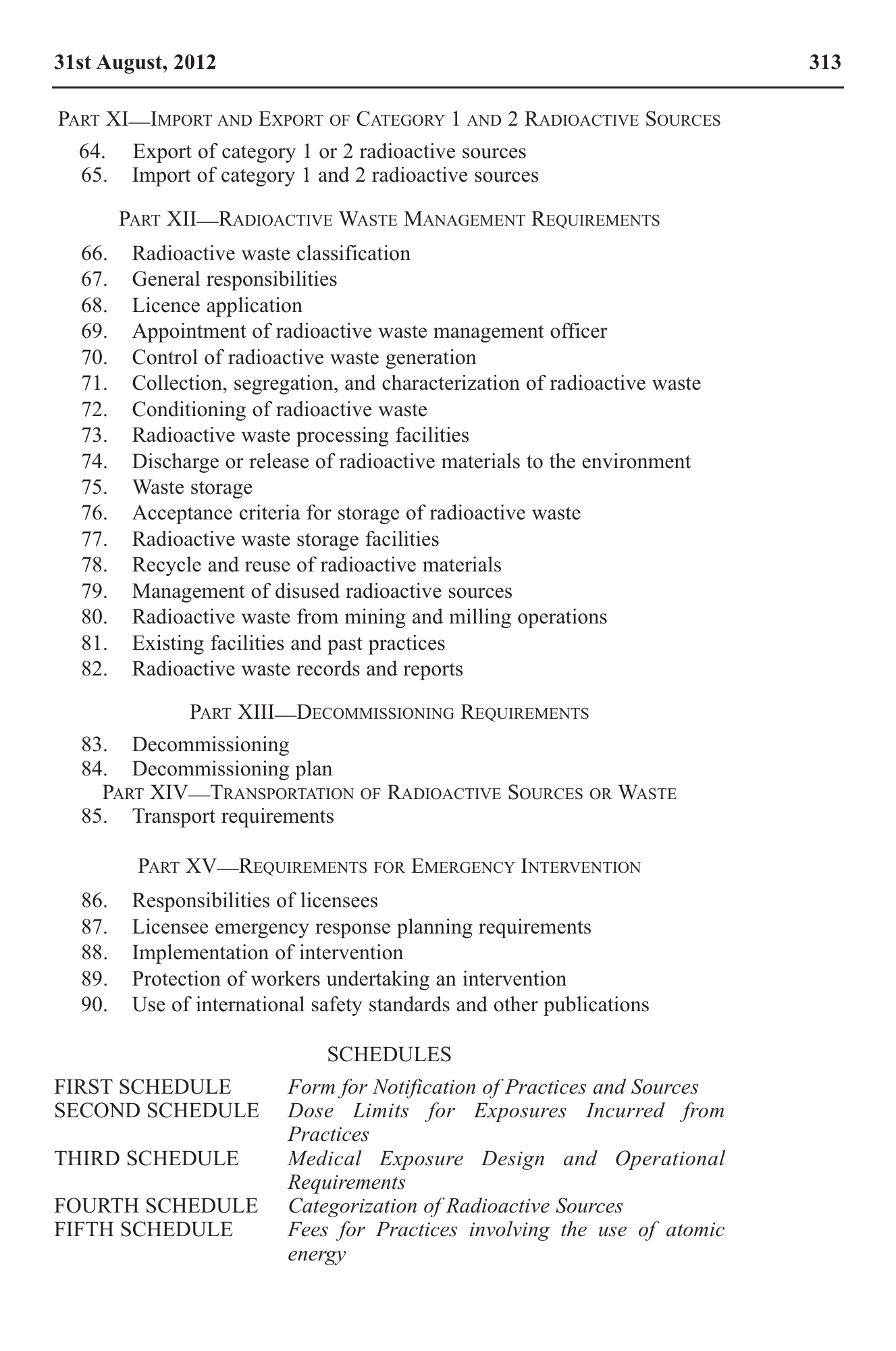 Government Notice 22 of 2012 — official PDF page 3; original table columns, symbols and diagram connections