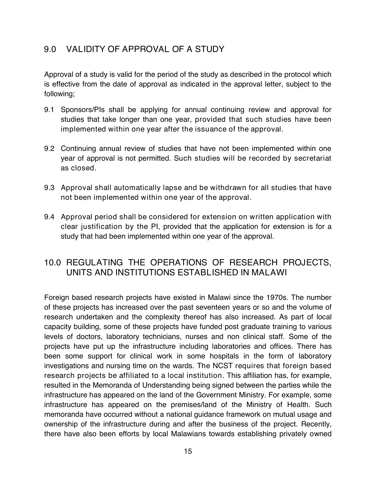 malawi-health-research-coordination-policy-2012 — official PDF page 19; original table columns, symbols and diagram connections