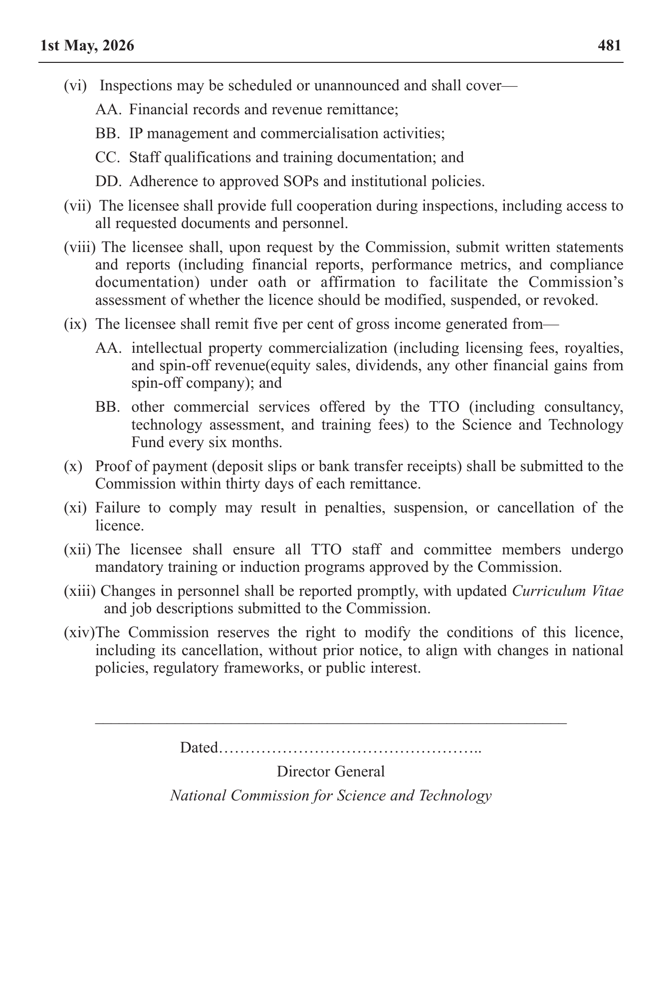 Government Notice 37 of 2026 — official PDF page 61; original table columns, symbols and diagram connections