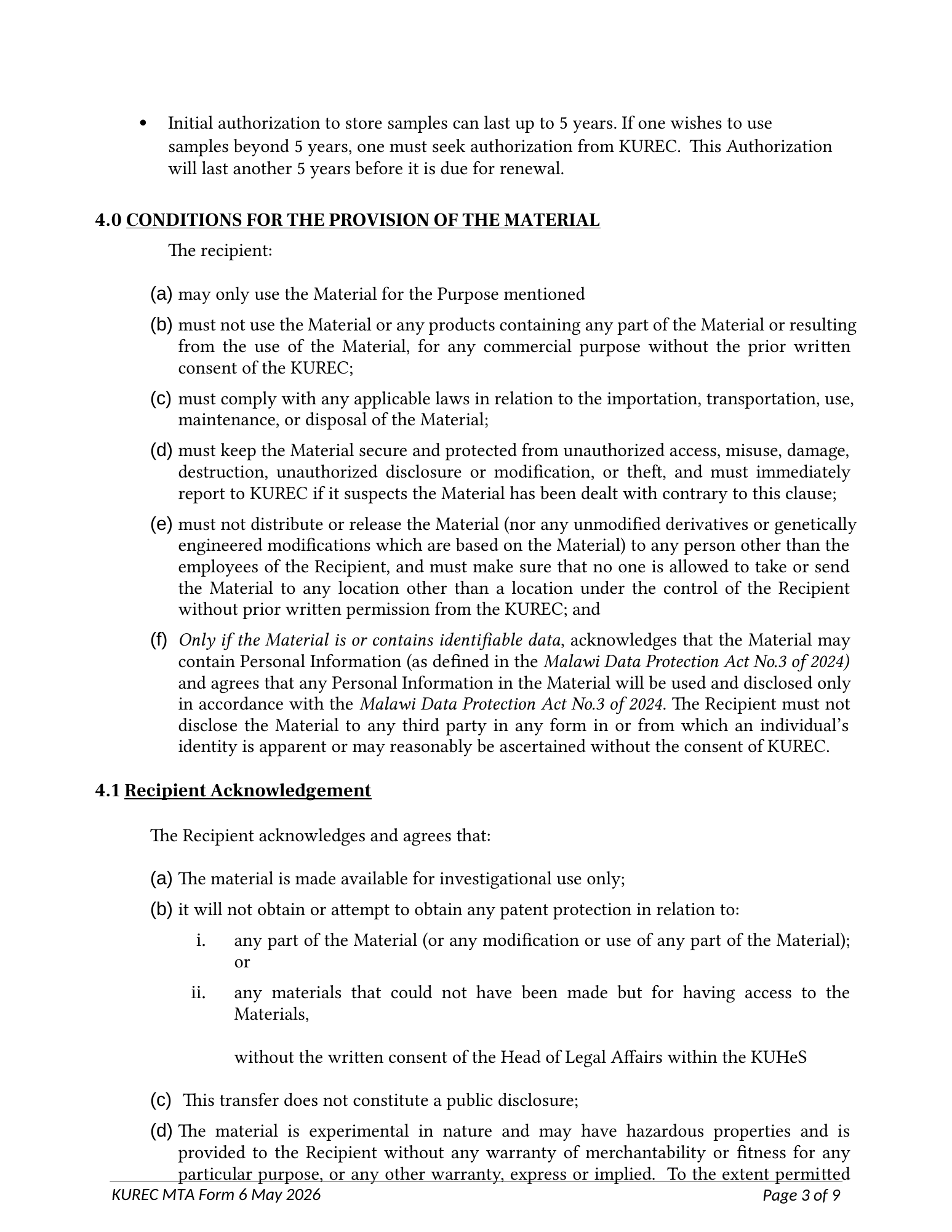 Rendered from the linked Office original — page 3; retained table layout and symbols. This is a render, not an official PDF page.
