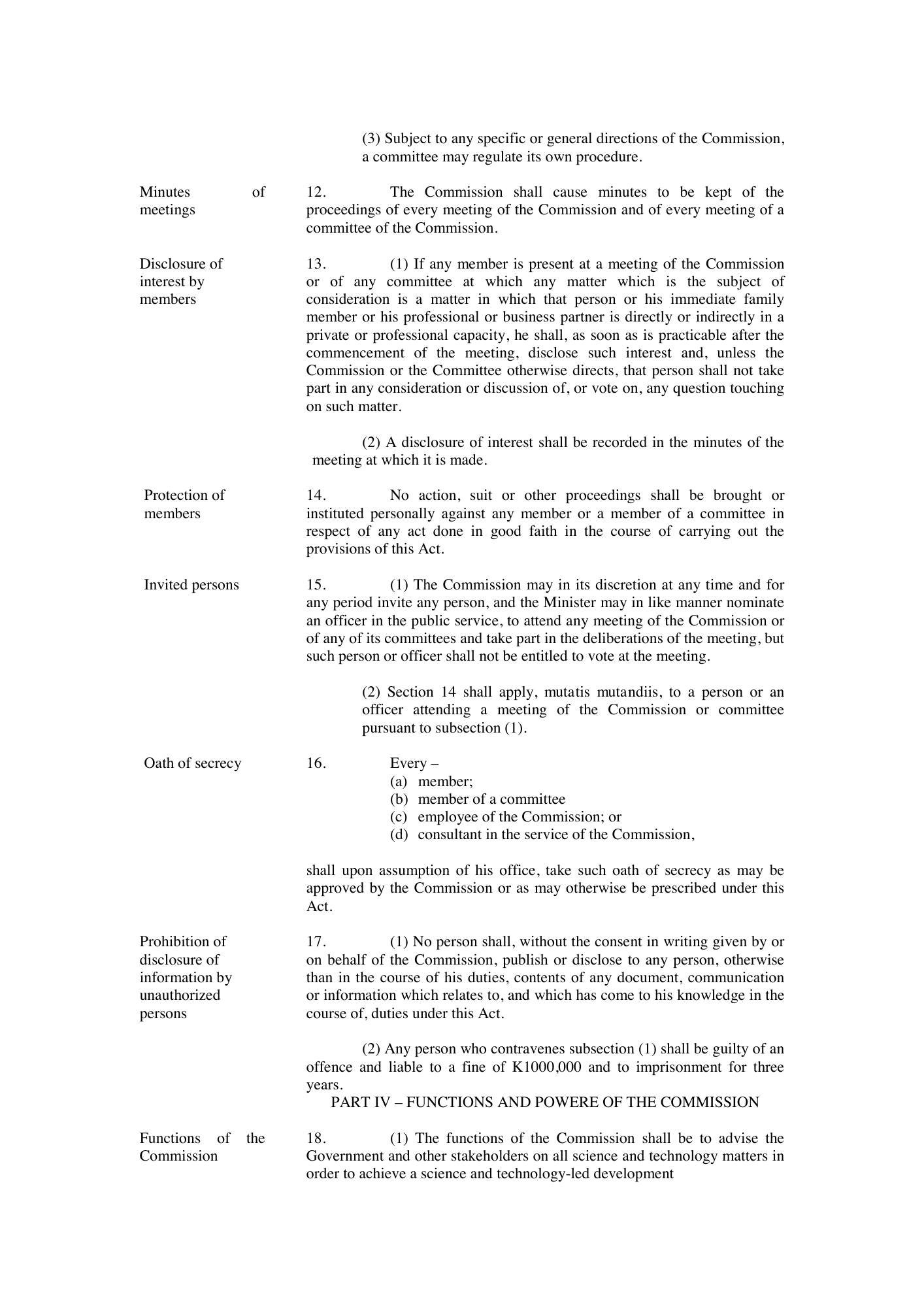 Act 16 of 2003 — official PDF page 6; original table columns, symbols and diagram connections