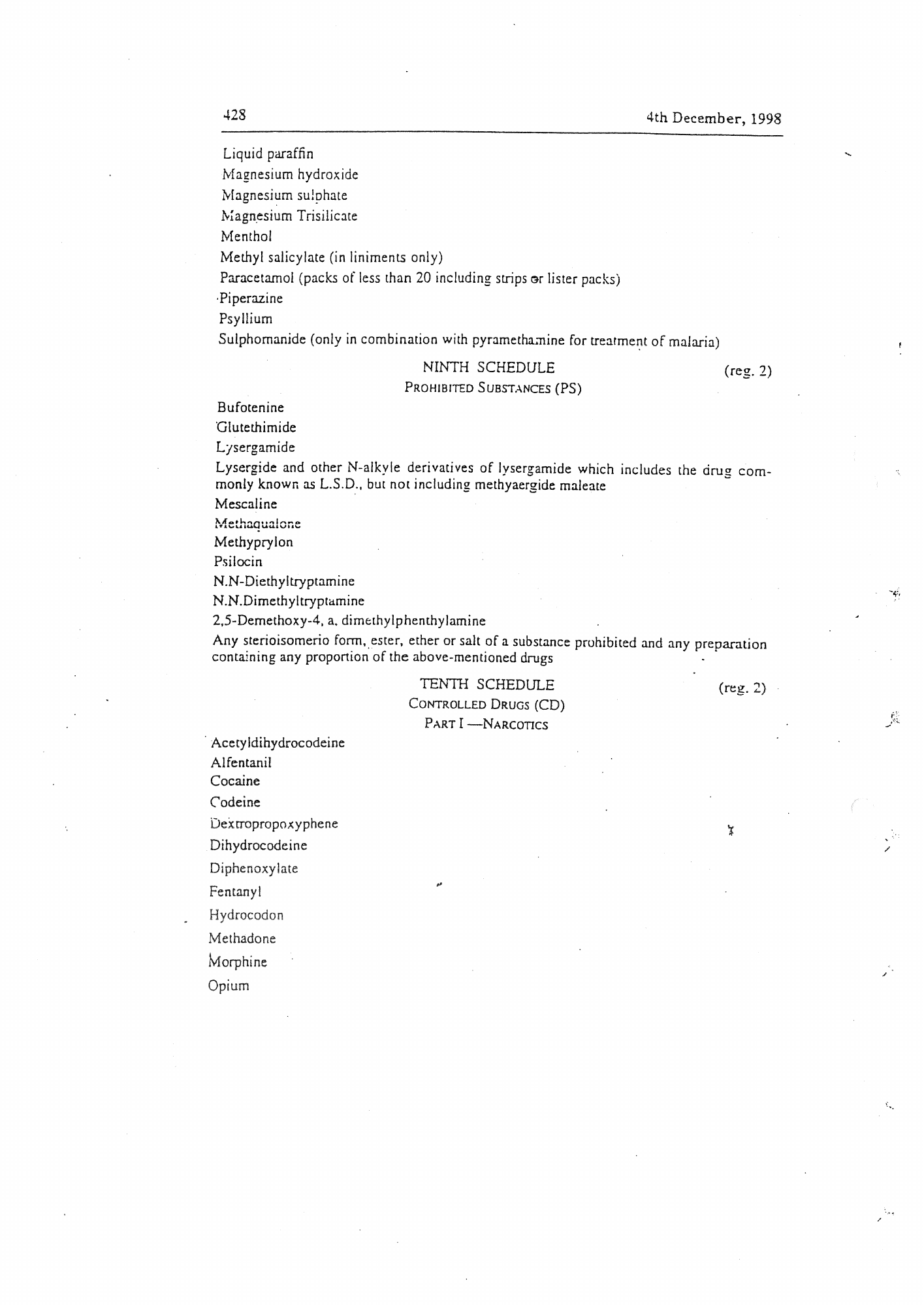 Government Notice 88 of 1998 — official PDF page 54; original table columns, symbols and diagram connections