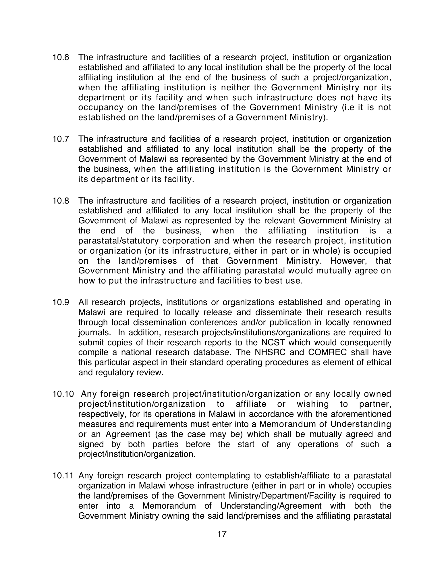 malawi-health-research-coordination-policy-2012 — official PDF page 21; original table columns, symbols and diagram connections