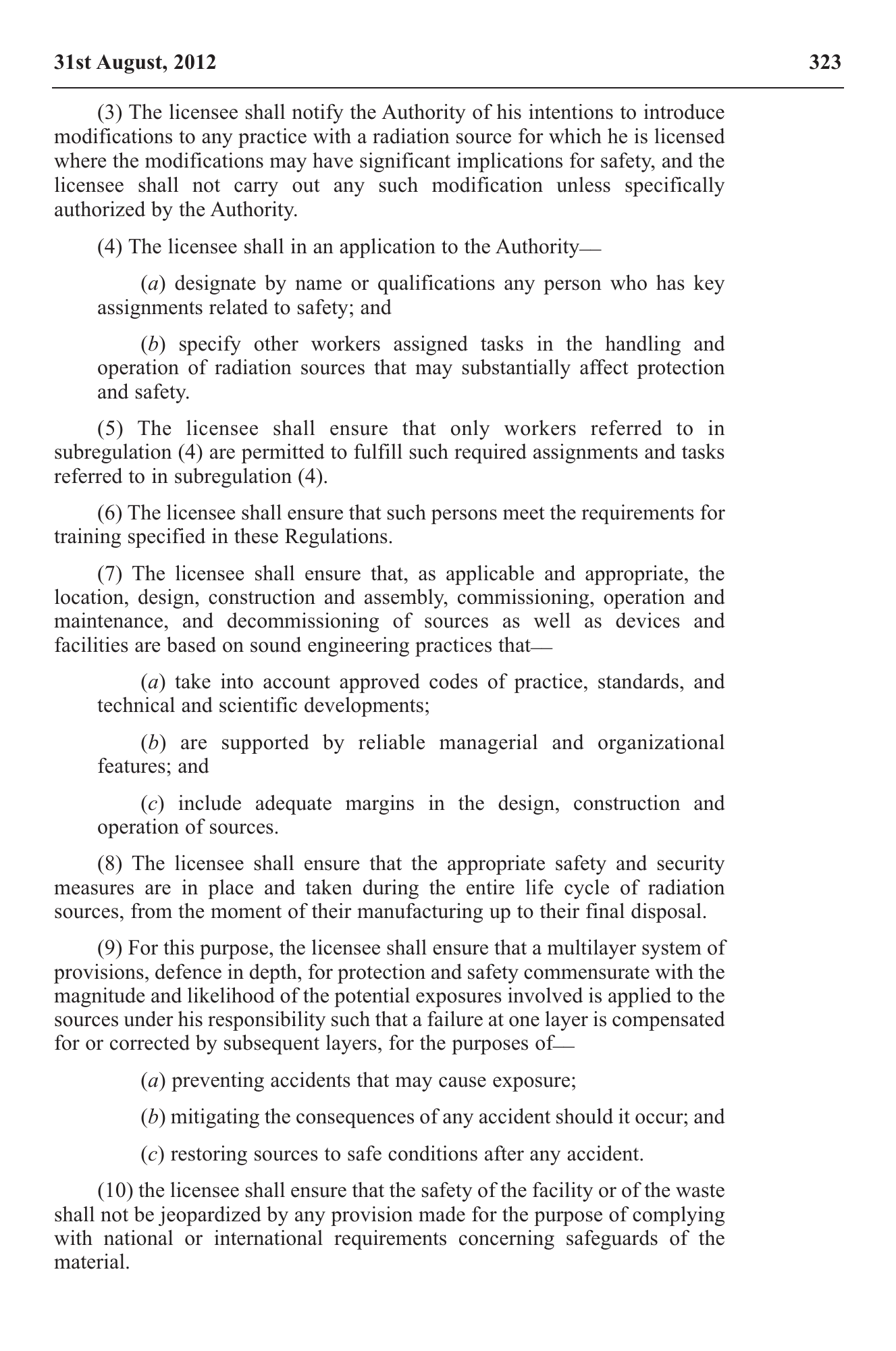 Government Notice 22 of 2012 — official PDF page 13; original table columns, symbols and diagram connections