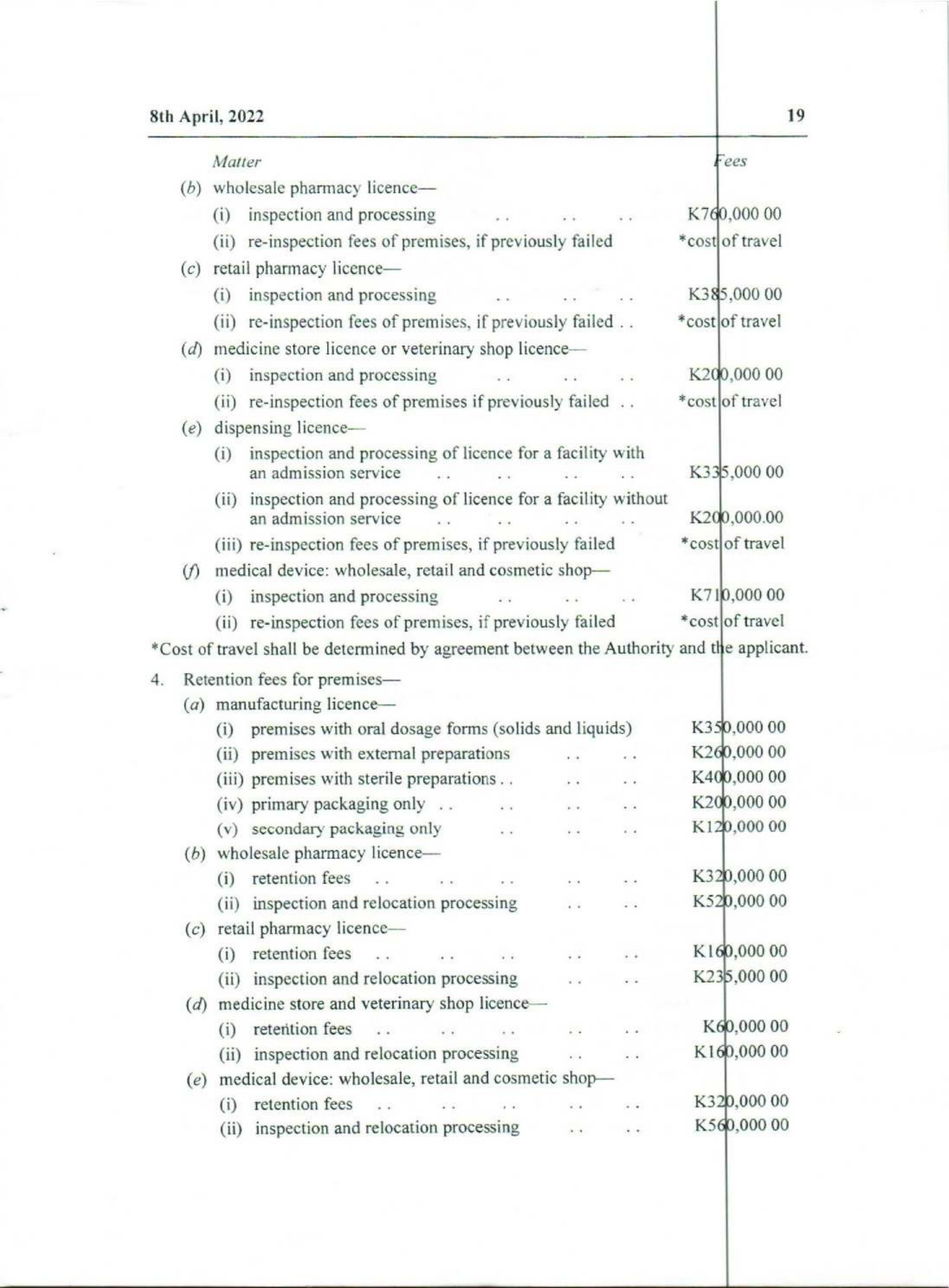Government Notice 9 of 2022 — official PDF page 3; original table columns, symbols and diagram connections