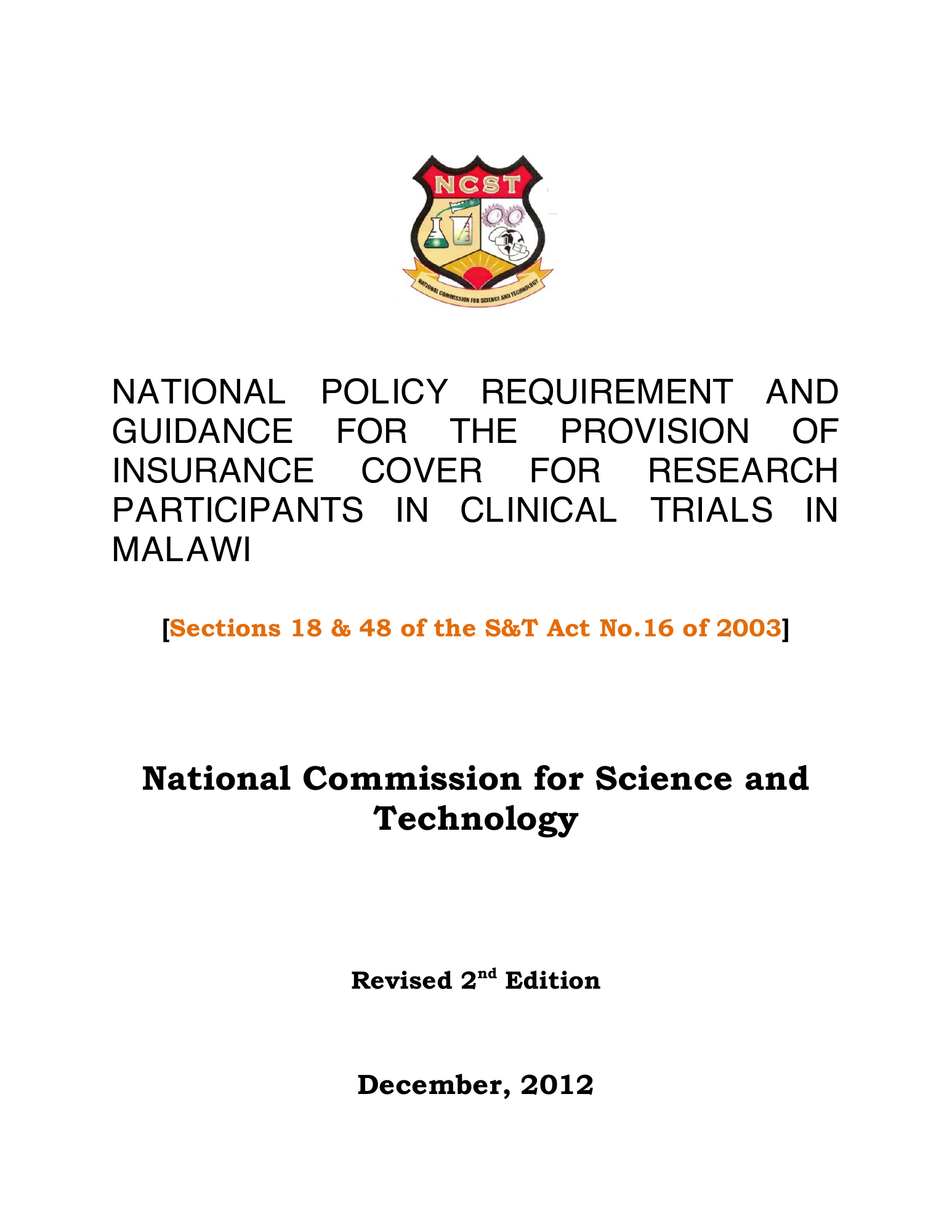 malawi-clinical-trial-insurance-policy-2012 — official PDF page 1; original table columns, symbols and diagram connections