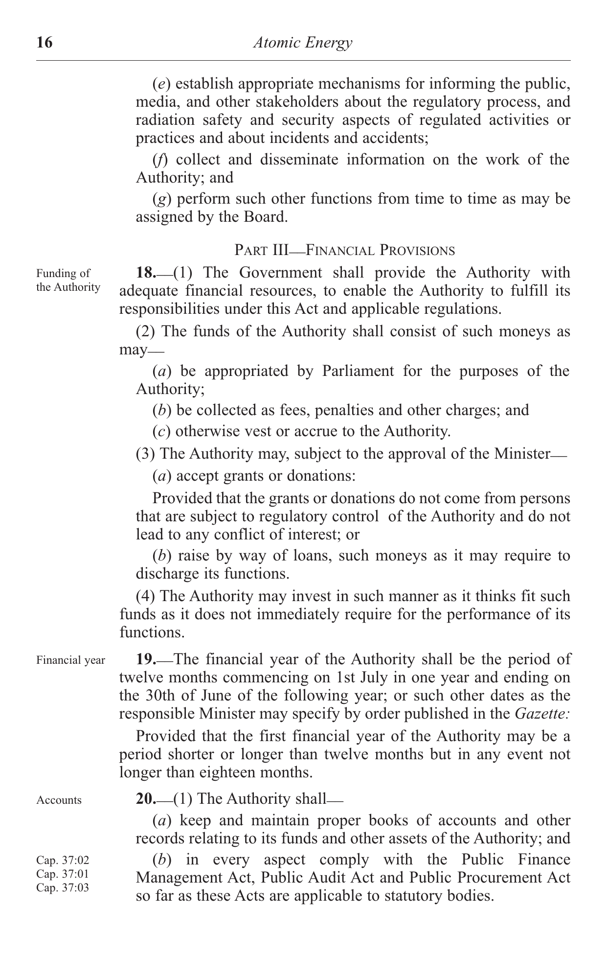 Act 16 of 2011 — official PDF page 18; original table columns, symbols and diagram connections