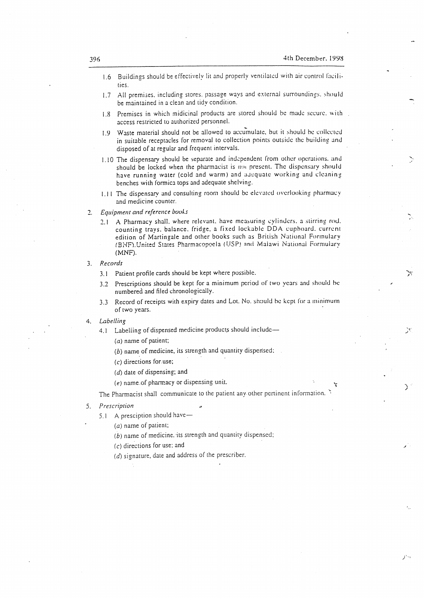 Government Notice 88 of 1998 — official PDF page 22; original table columns, symbols and diagram connections