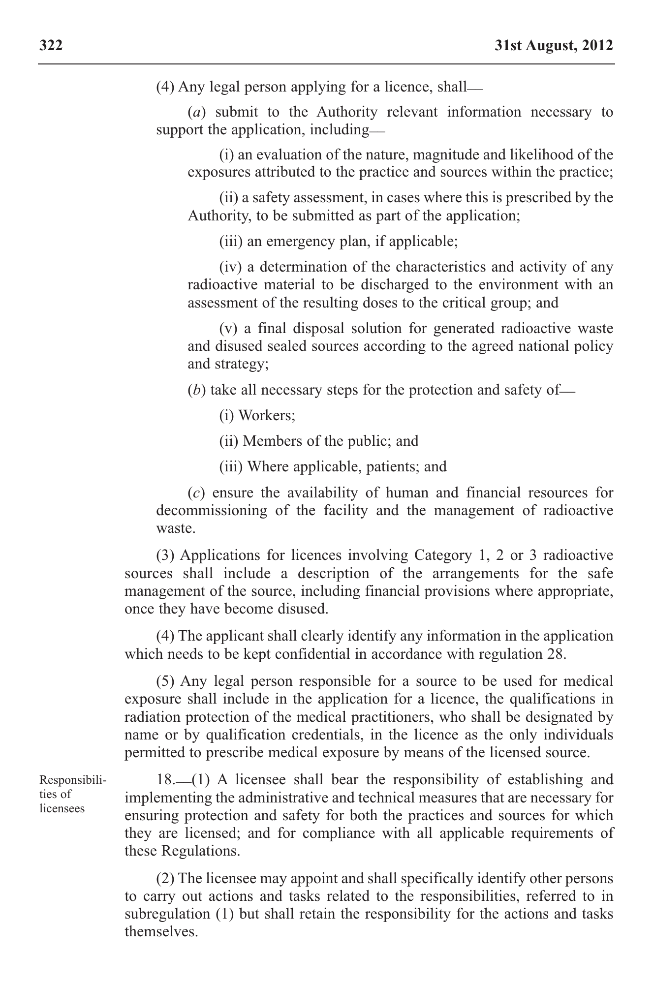 Government Notice 22 of 2012 — official PDF page 12; original table columns, symbols and diagram connections