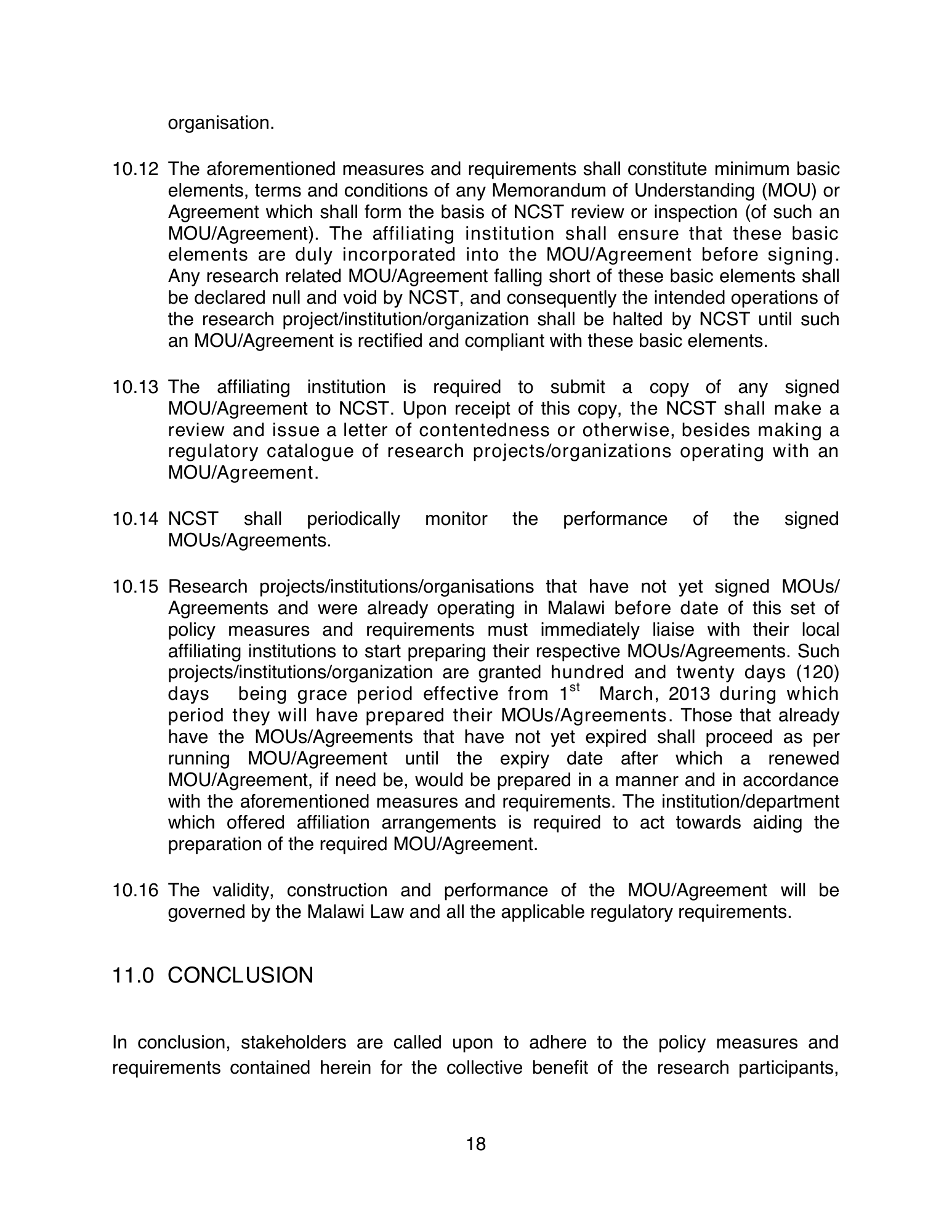malawi-health-research-coordination-policy-2012 — official PDF page 22; original table columns, symbols and diagram connections