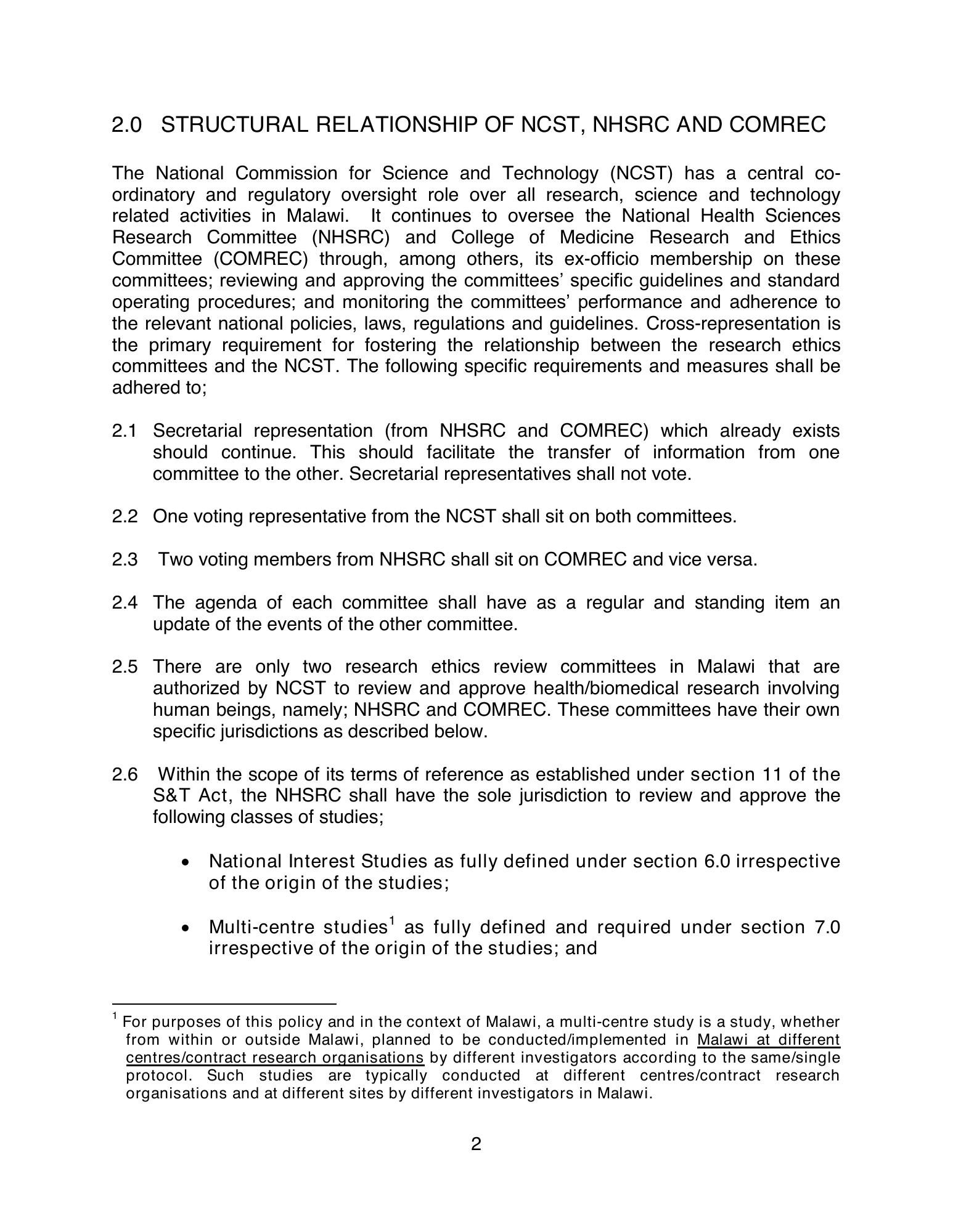 malawi-health-research-coordination-policy-2012 — official PDF page 6; original table columns, symbols and diagram connections