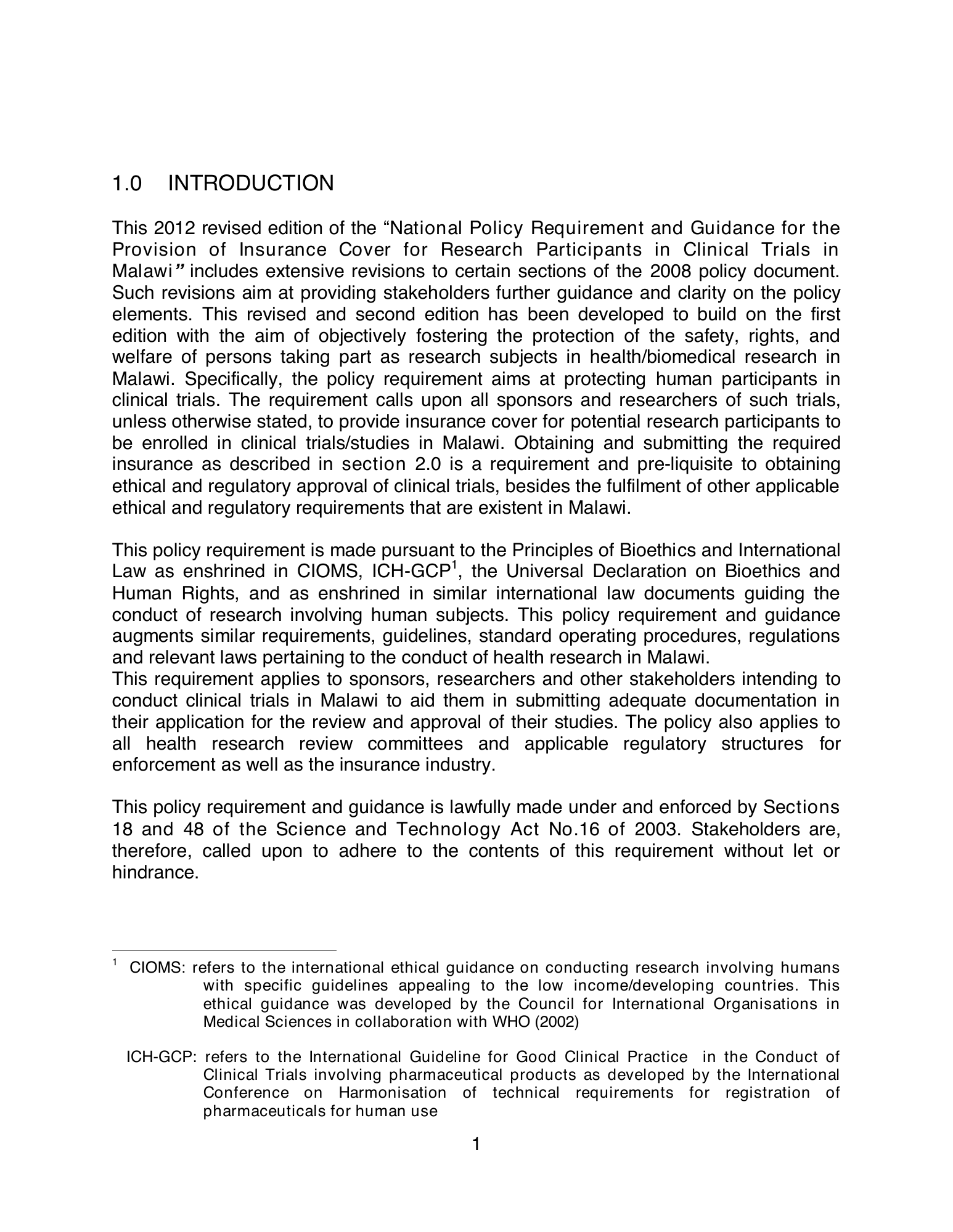 malawi-clinical-trial-insurance-policy-2012 — official PDF page 5; original table columns, symbols and diagram connections