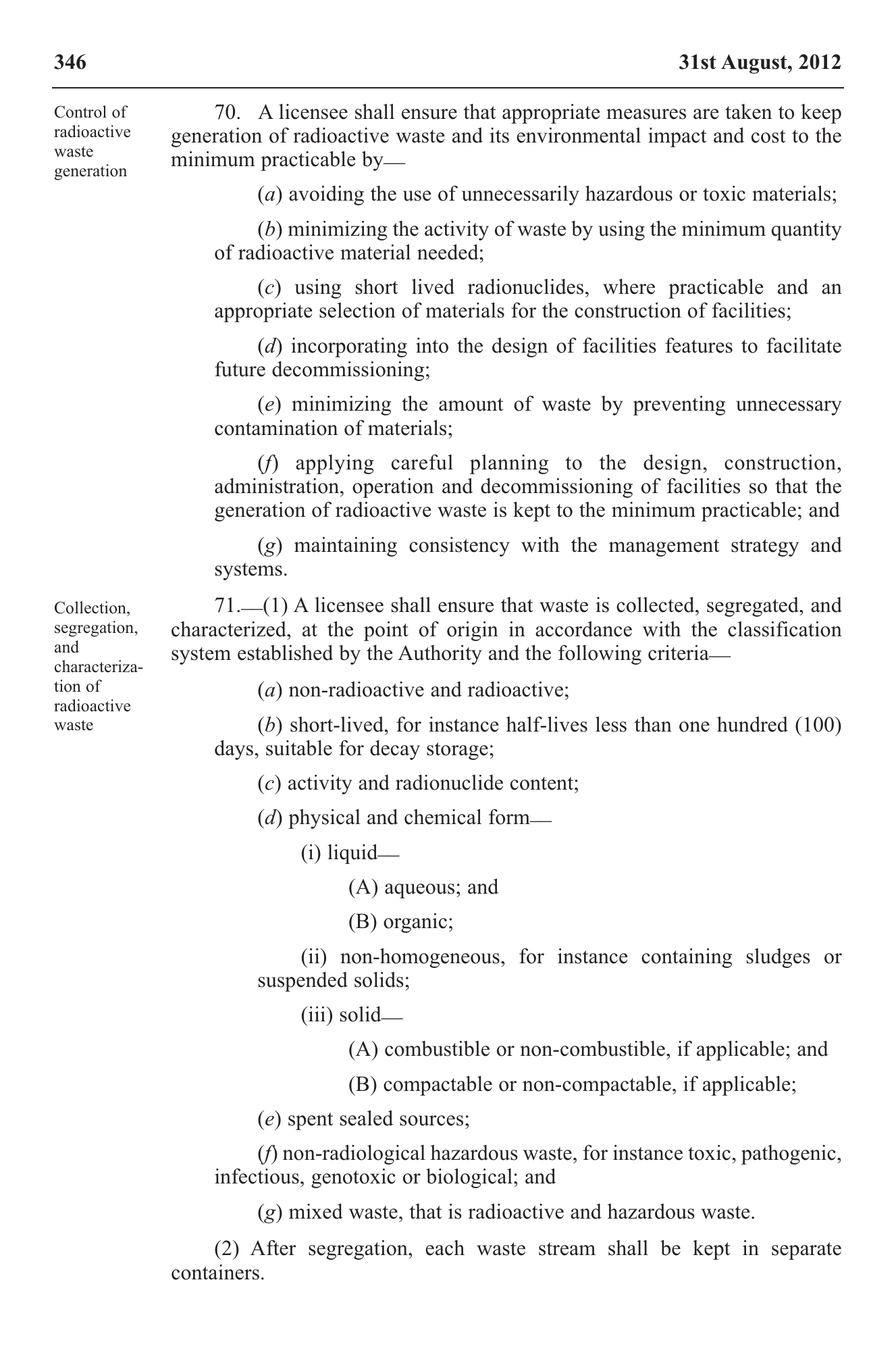 Government Notice 22 of 2012 — official PDF page 36; original table columns, symbols and diagram connections