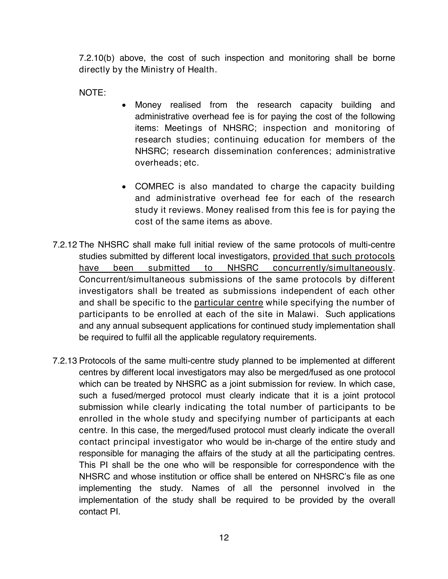 malawi-health-research-coordination-policy-2012 — official PDF page 16; original table columns, symbols and diagram connections