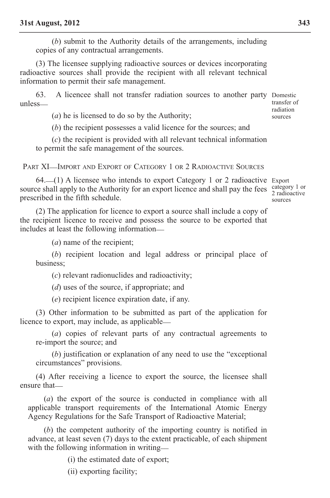 Government Notice 22 of 2012 — official PDF page 33; original table columns, symbols and diagram connections