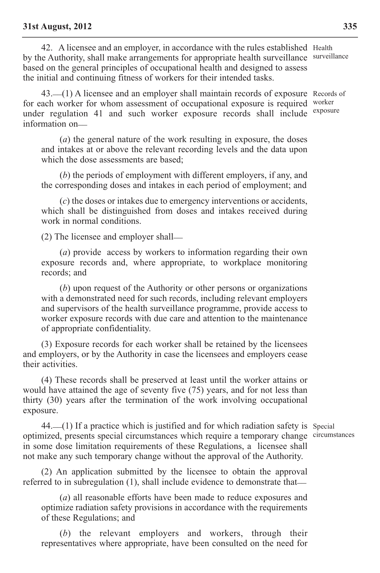 Government Notice 22 of 2012 — official PDF page 25; original table columns, symbols and diagram connections