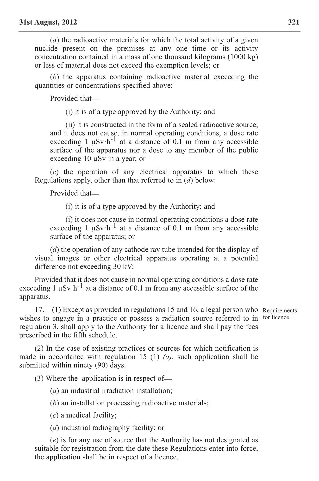 Government Notice 22 of 2012 — official PDF page 11; original table columns, symbols and diagram connections