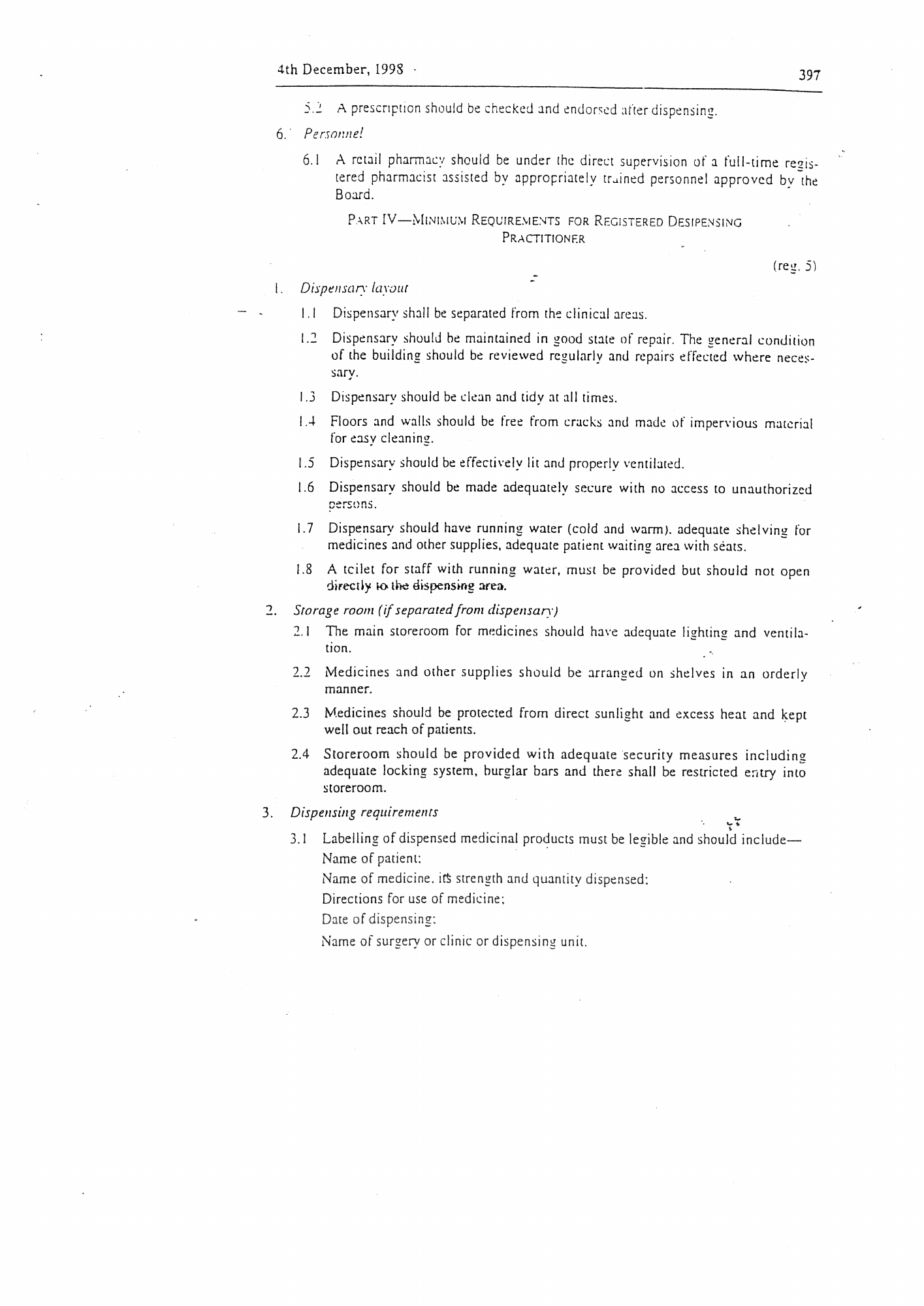 Government Notice 88 of 1998 — official PDF page 23; original table columns, symbols and diagram connections